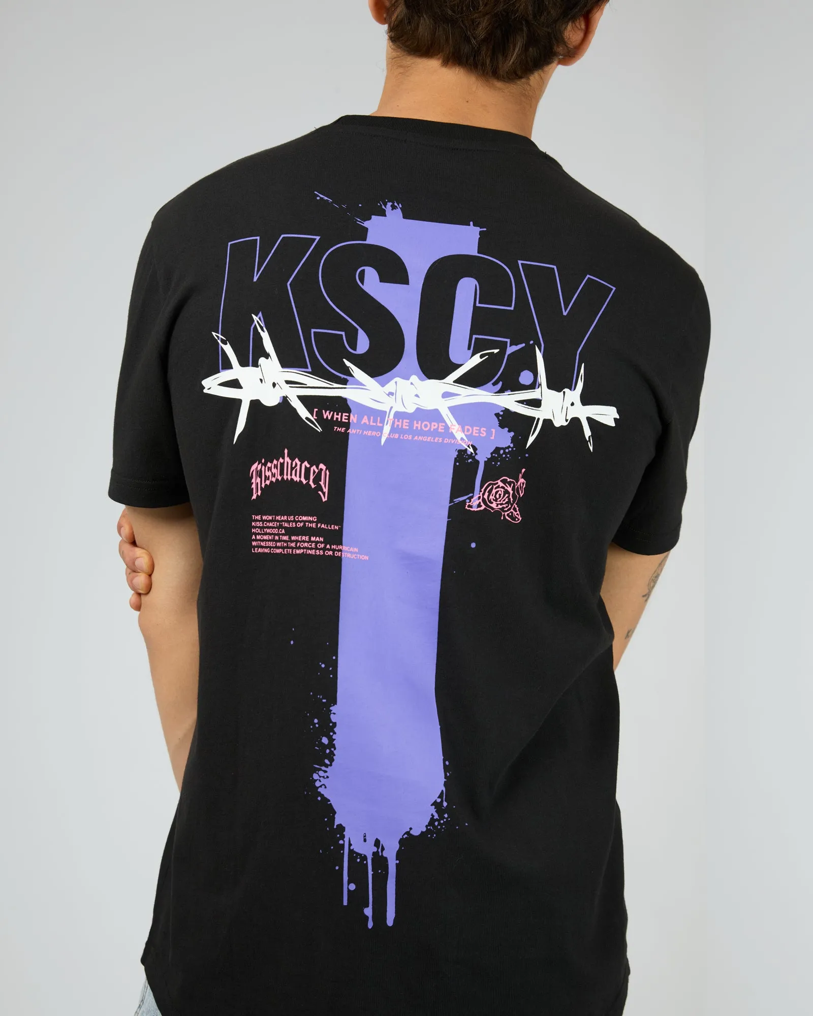 Zingify Dual Curved Tee Jet Black sold by edge clothing product image thumbnail 2