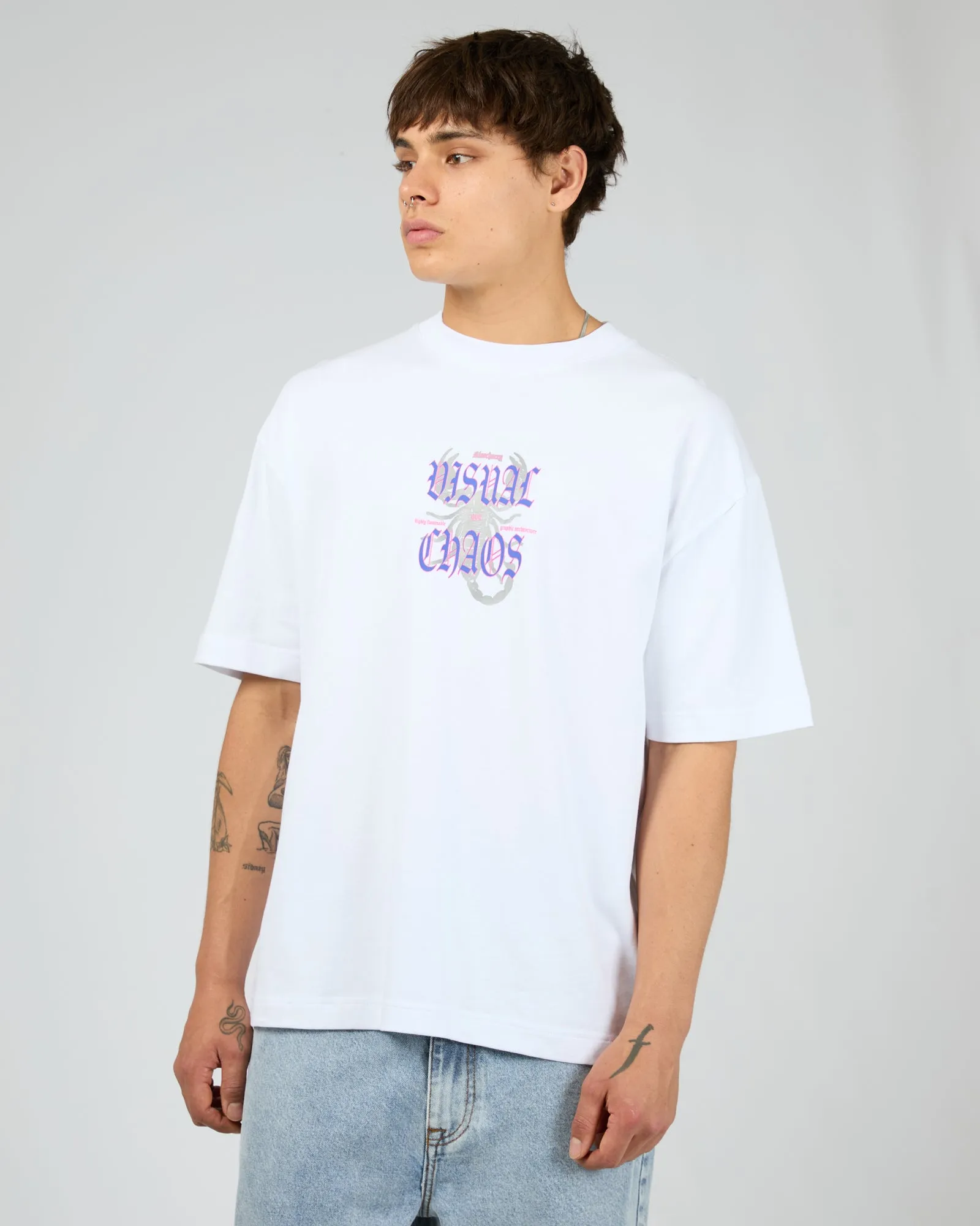 Scorpio Street Tee White sold by edge clothing