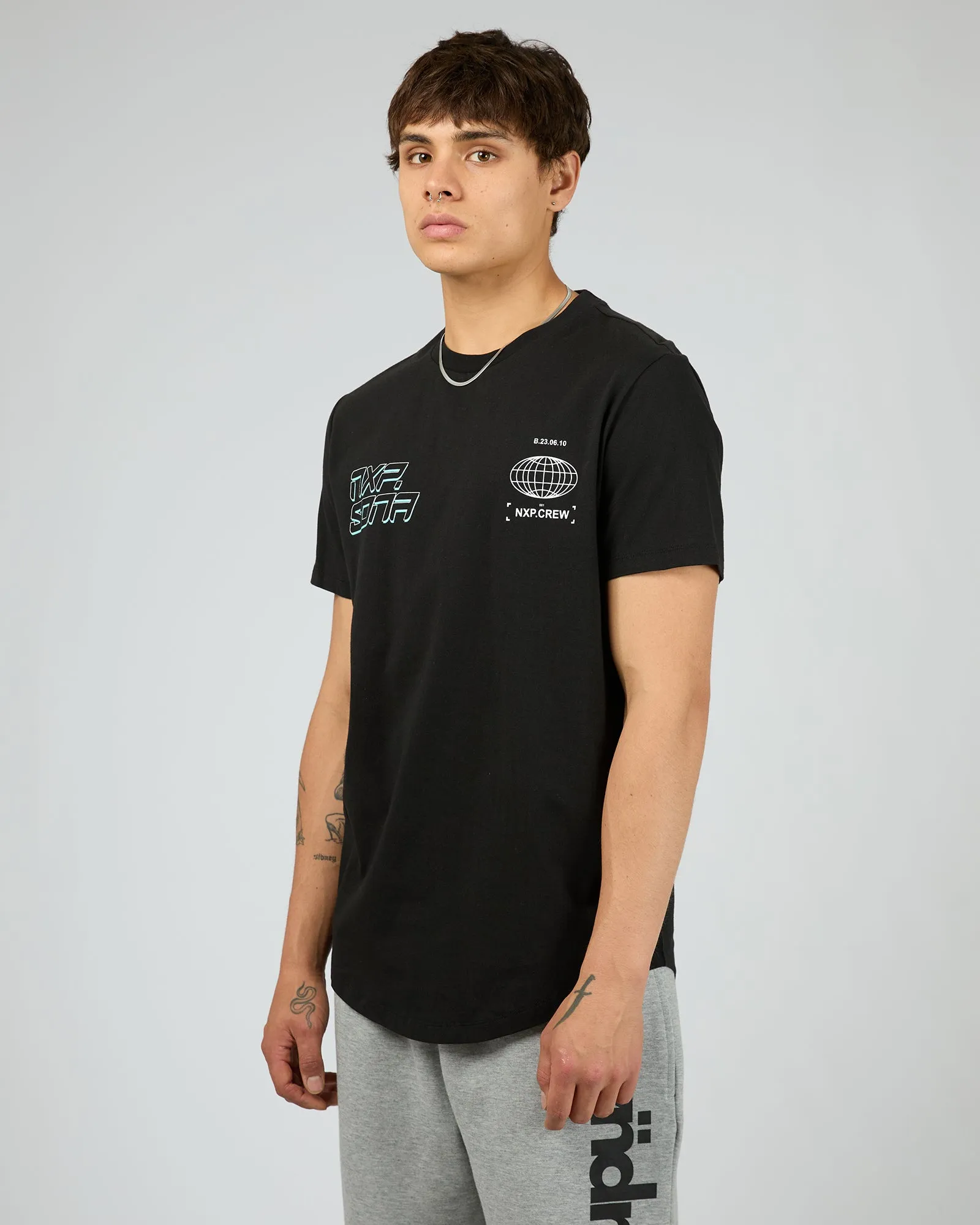 Grande Dual Curved Tee Black sold by edge clothing product image thumbnail 4