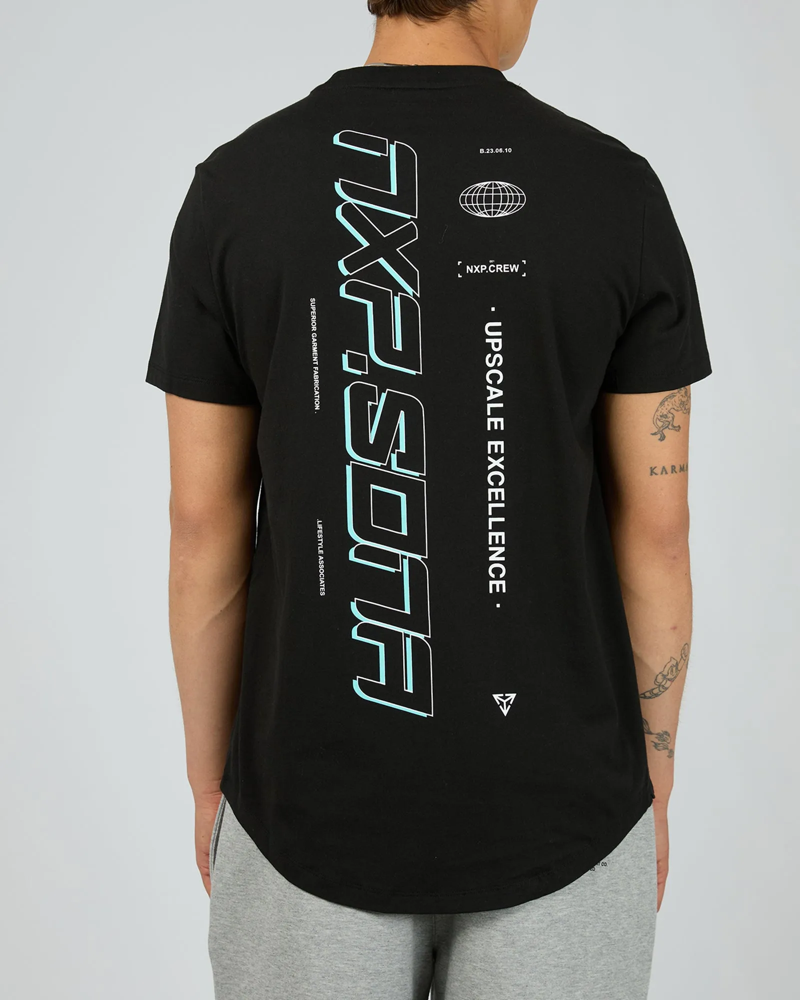 Grande Dual Curved Tee Black sold by edge clothing product image thumbnail 2