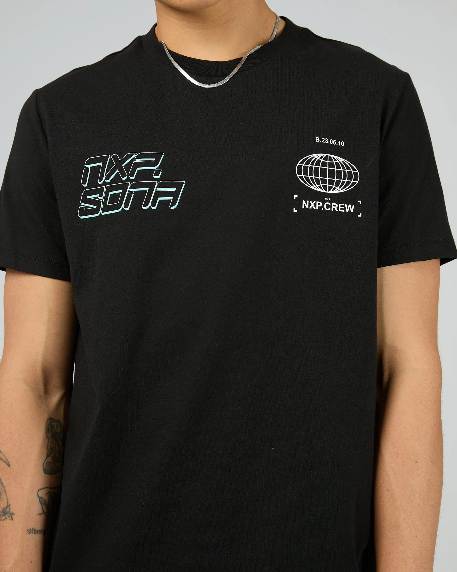 Grande Dual Curved Tee Black sold by edge clothing product image thumbnail 5