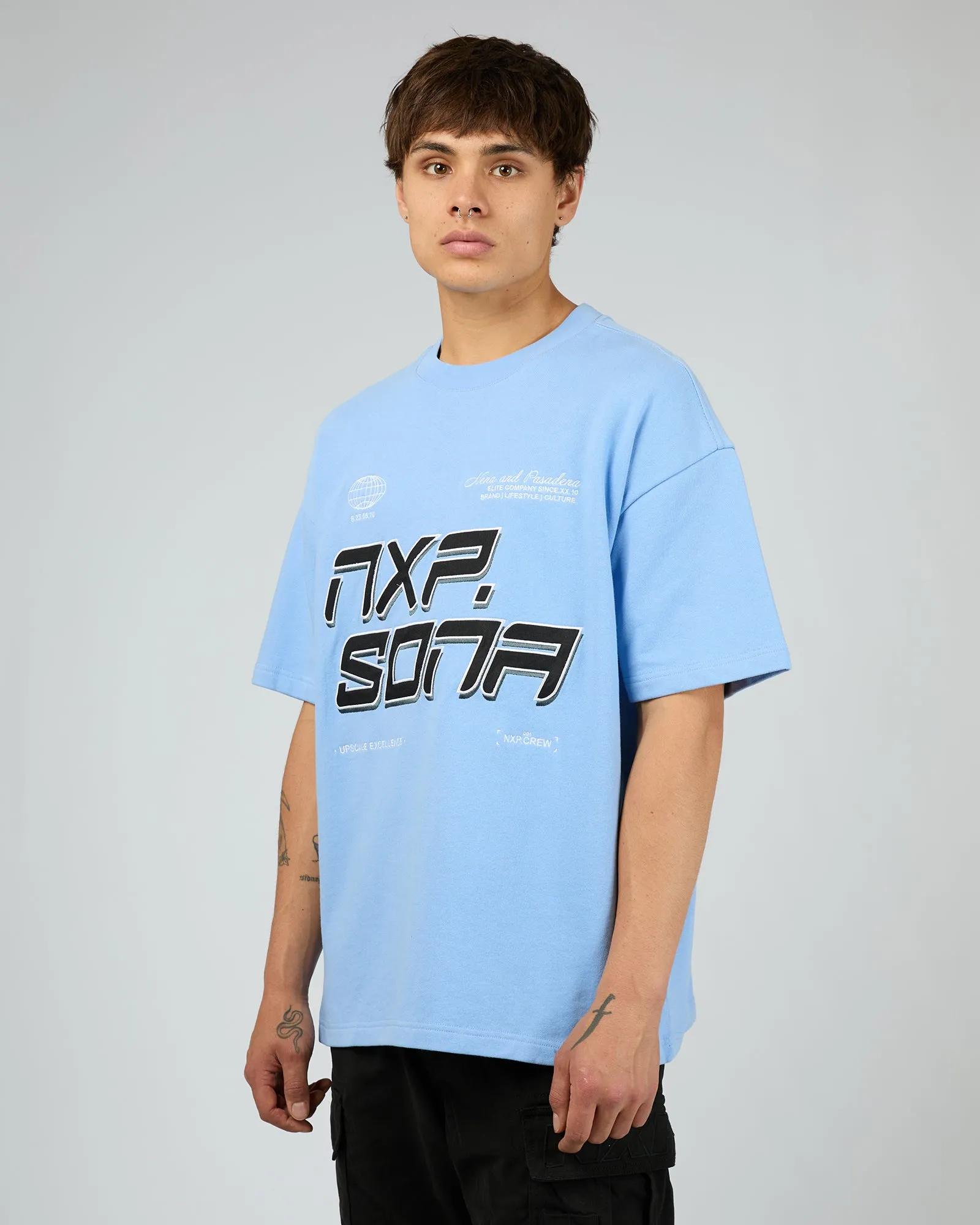 Lasso Loopback Raptor Tee Vista Blue sold by edge clothing product image thumbnail 4