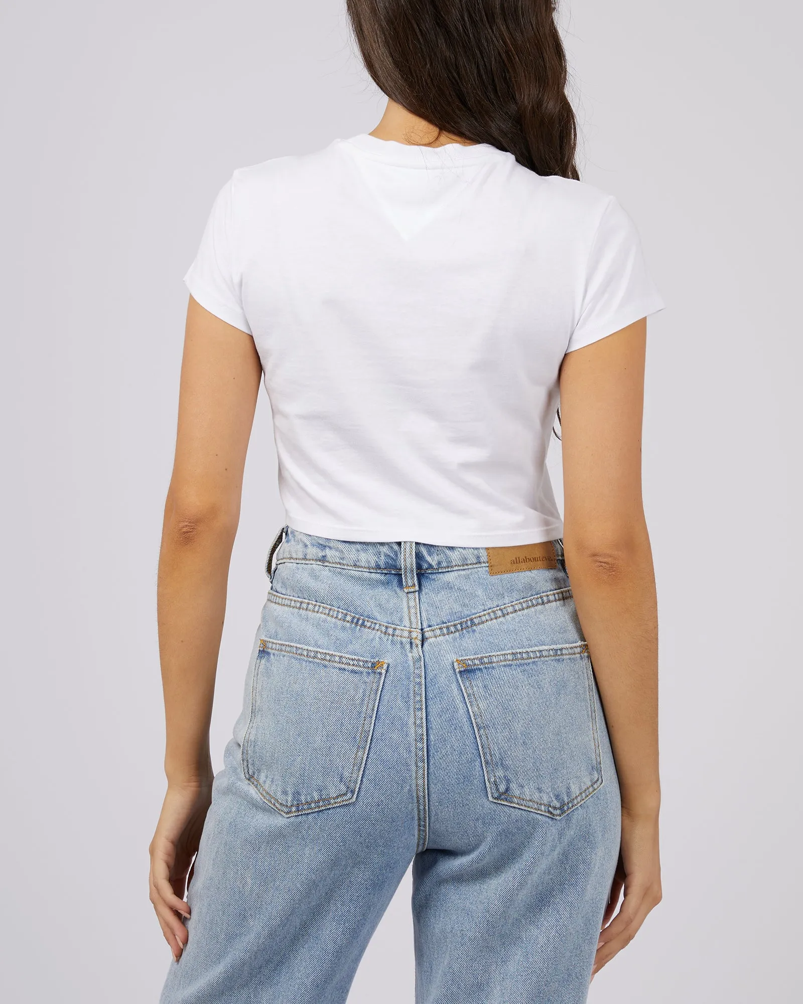 Baby Cropped Essential Logo Tee White sold by edge clothing product image thumbnail 2
