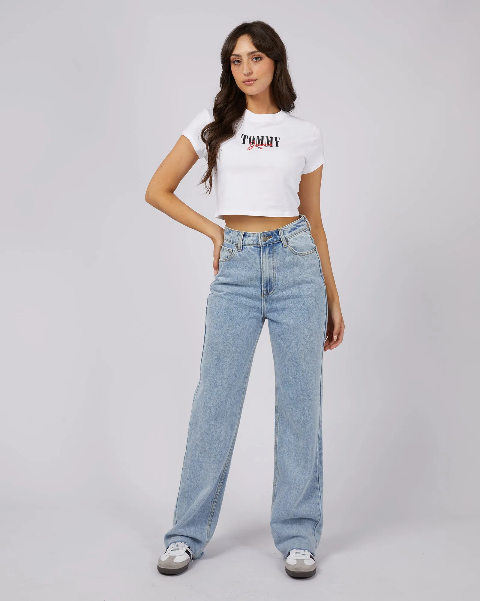 Baby Cropped Essential Logo Tee White sold by edge clothing product image thumbnail 3