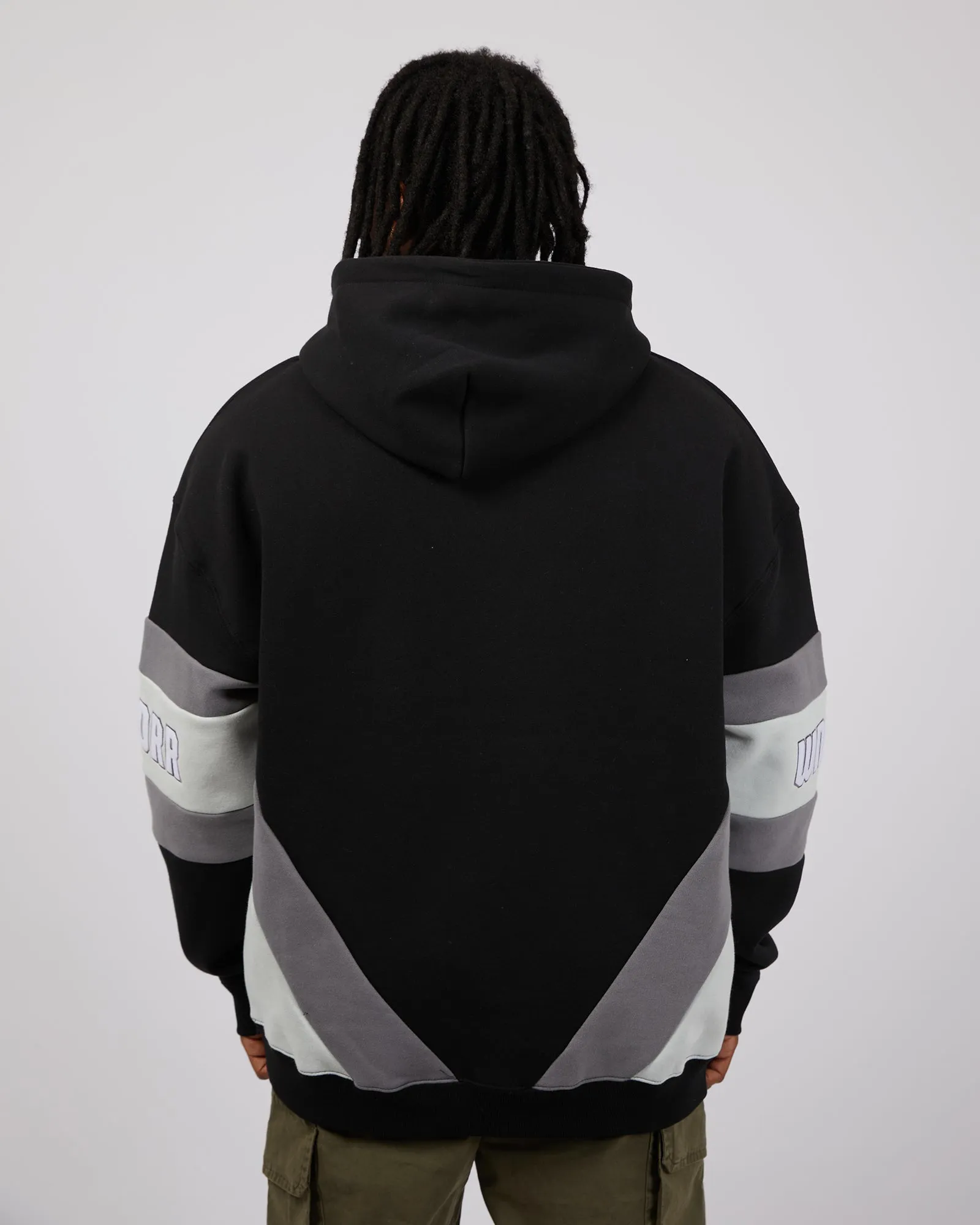 Latch Panel Hood Sweat Black & Grey sold by edge clothing product image thumbnail 3