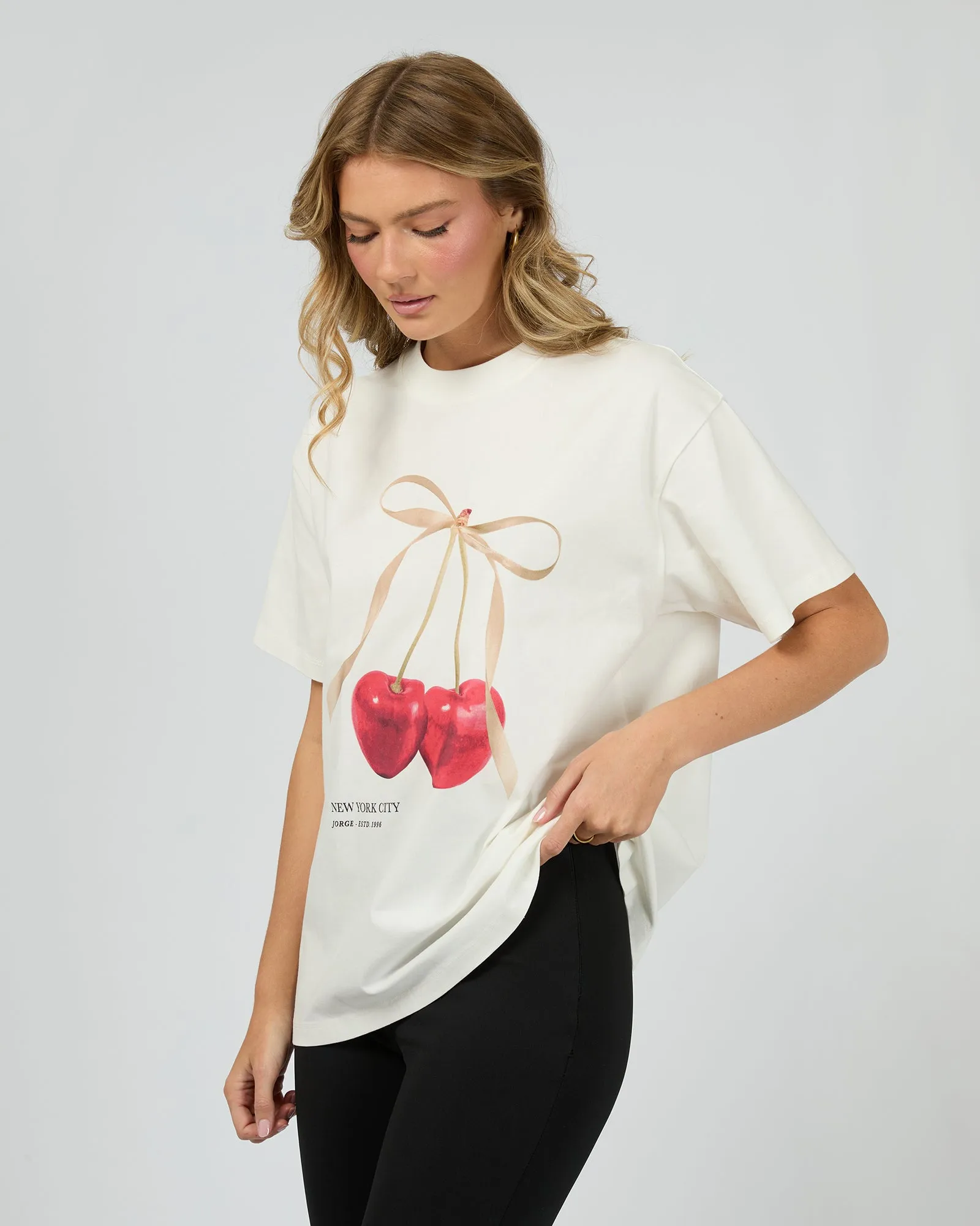 Cherry Tee Vintage White sold by edge clothing product image thumbnail 4