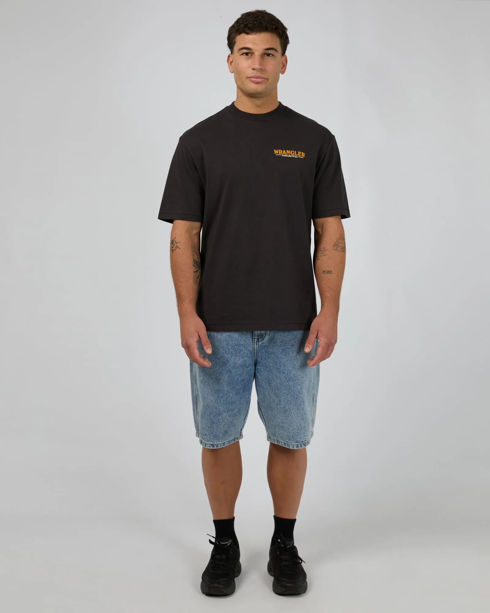 Editorial Slacker Tee Worn Black sold by edge clothing product image thumbnail 3