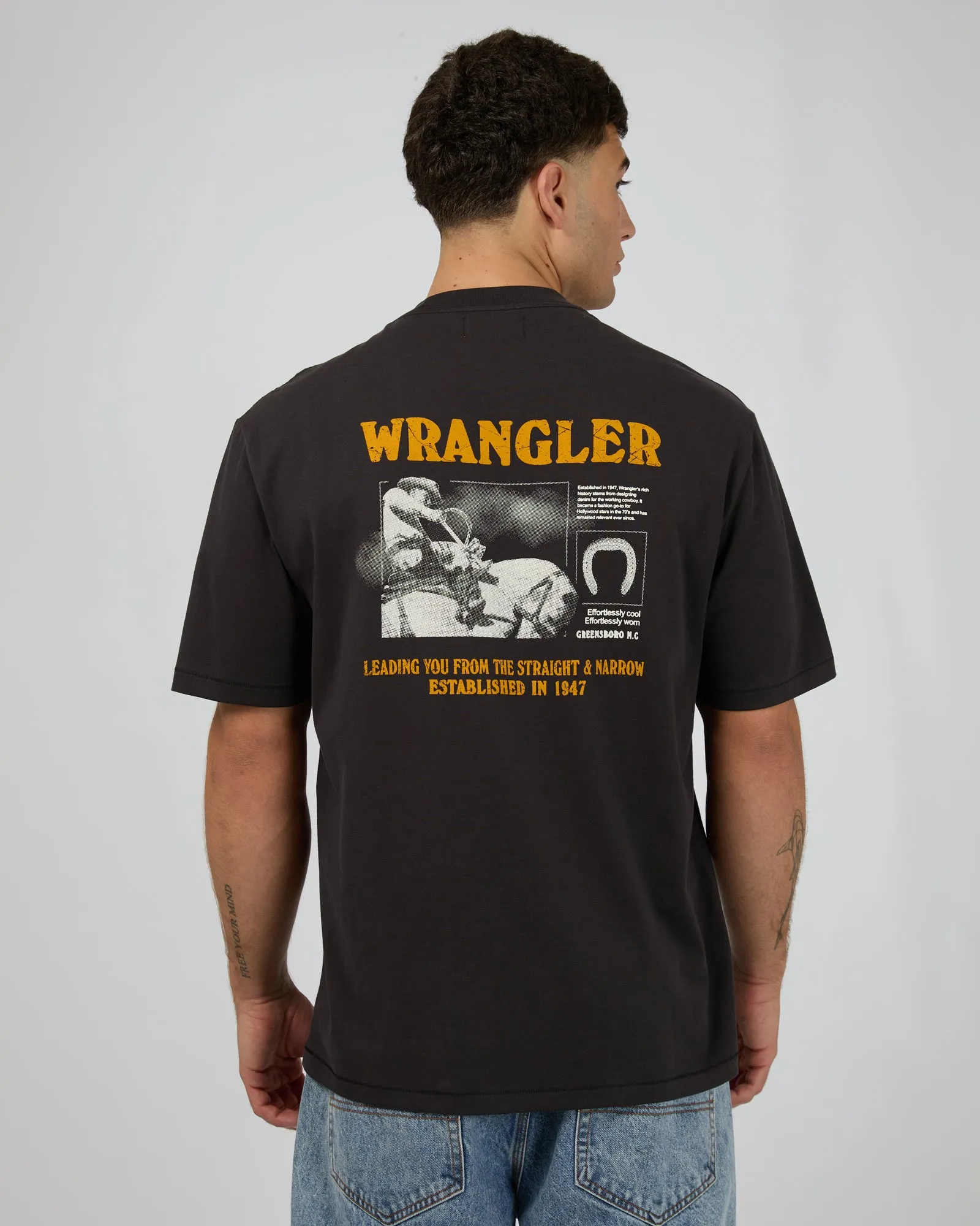 Editorial Slacker Tee Worn Black sold by edge clothing product image thumbnail 2