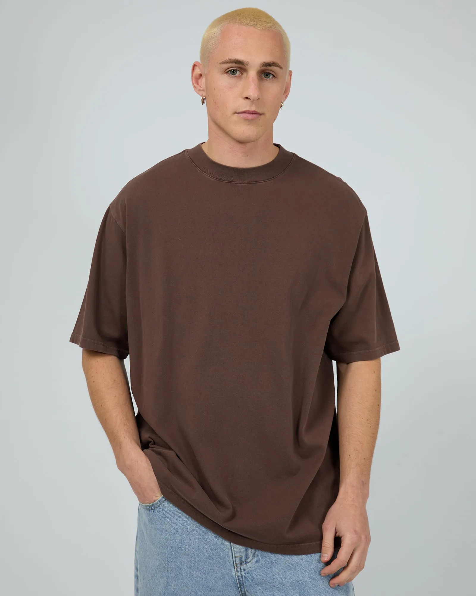 Heavy Weight Tee Chocolate sold by edge clothing