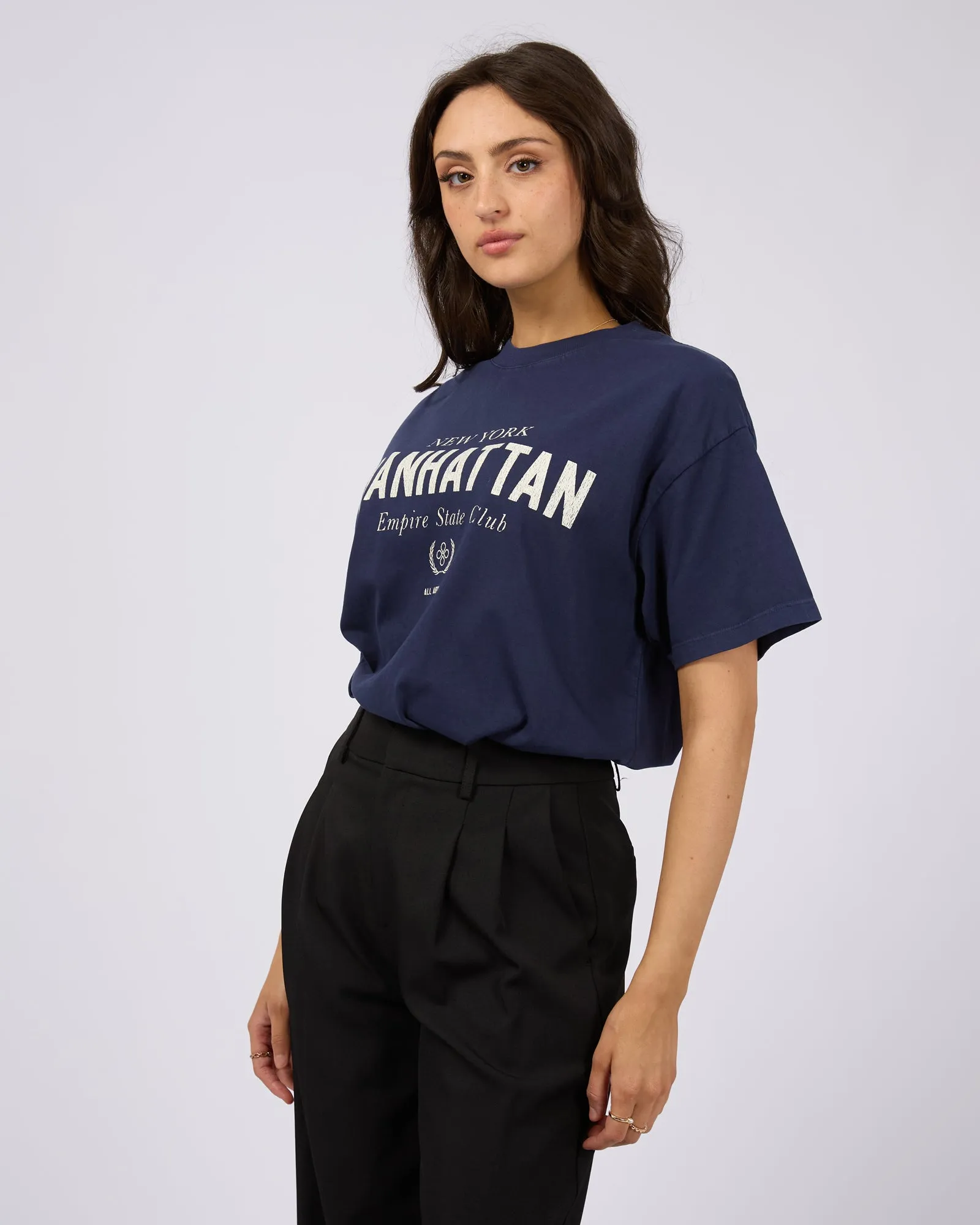 Manhattan Oversized Tee Navy sold by edge clothing product image thumbnail 4