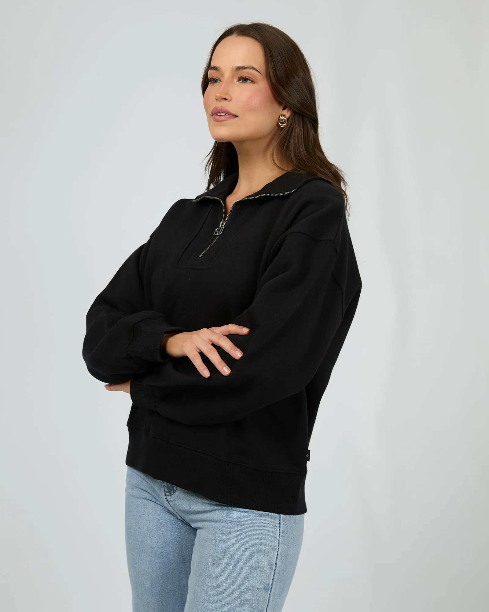Silent Luxe 1/4 Zip Crew Black sold by edge clothing product image thumbnail 4