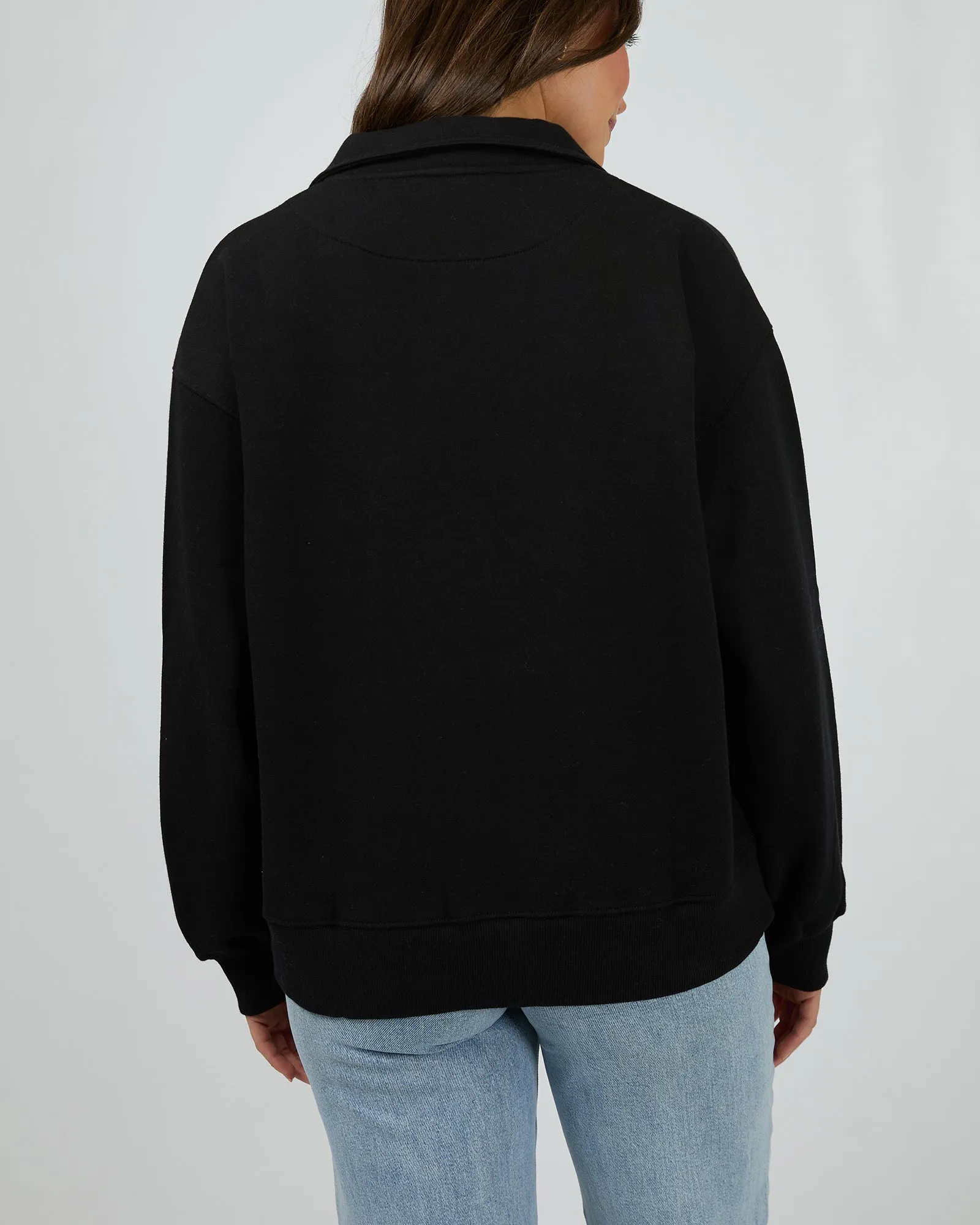 Silent Luxe 1/4 Zip Crew Black sold by edge clothing product image thumbnail 3