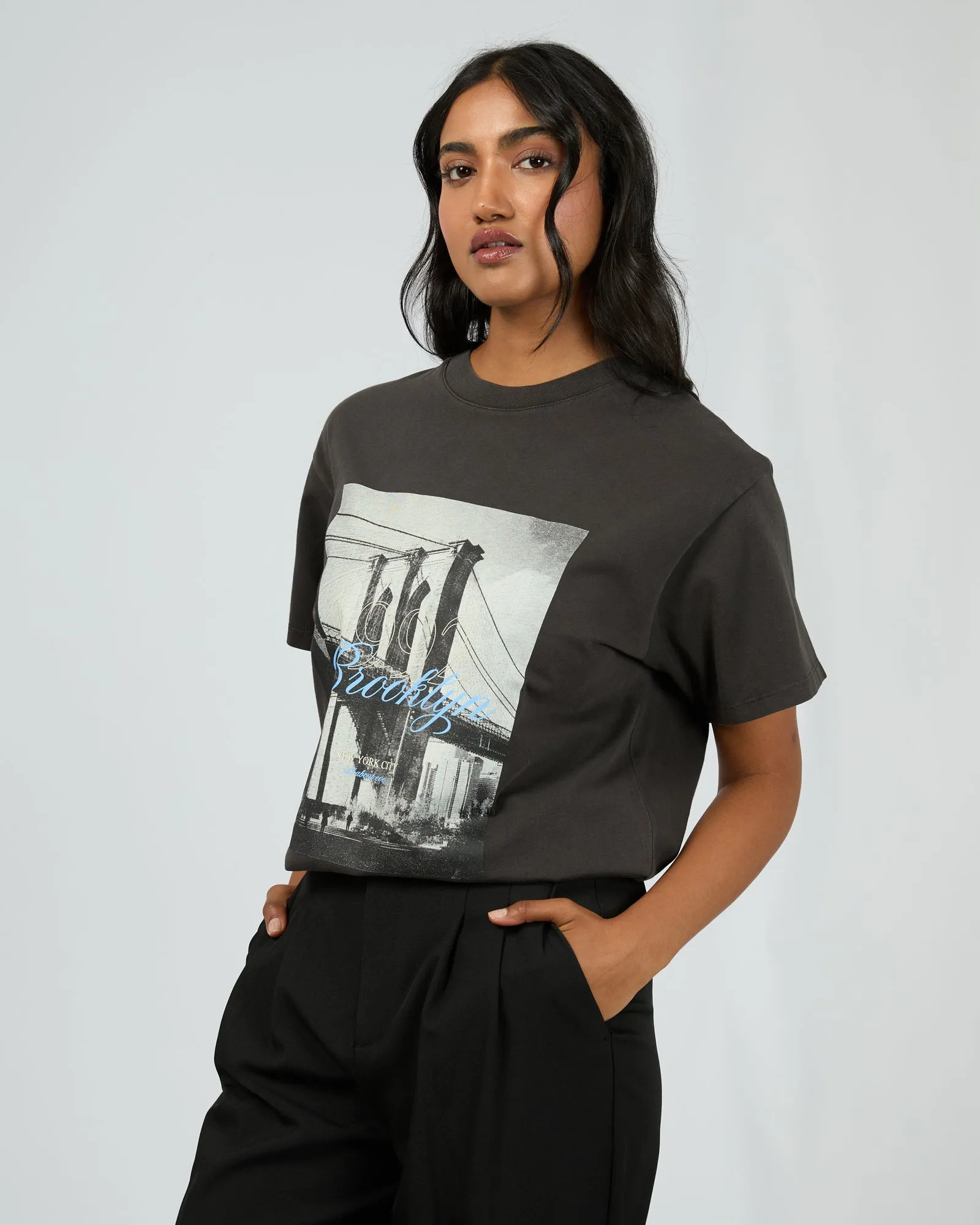Brooklyn Oversized Tee Washed Black sold by edge clothing product image thumbnail 4