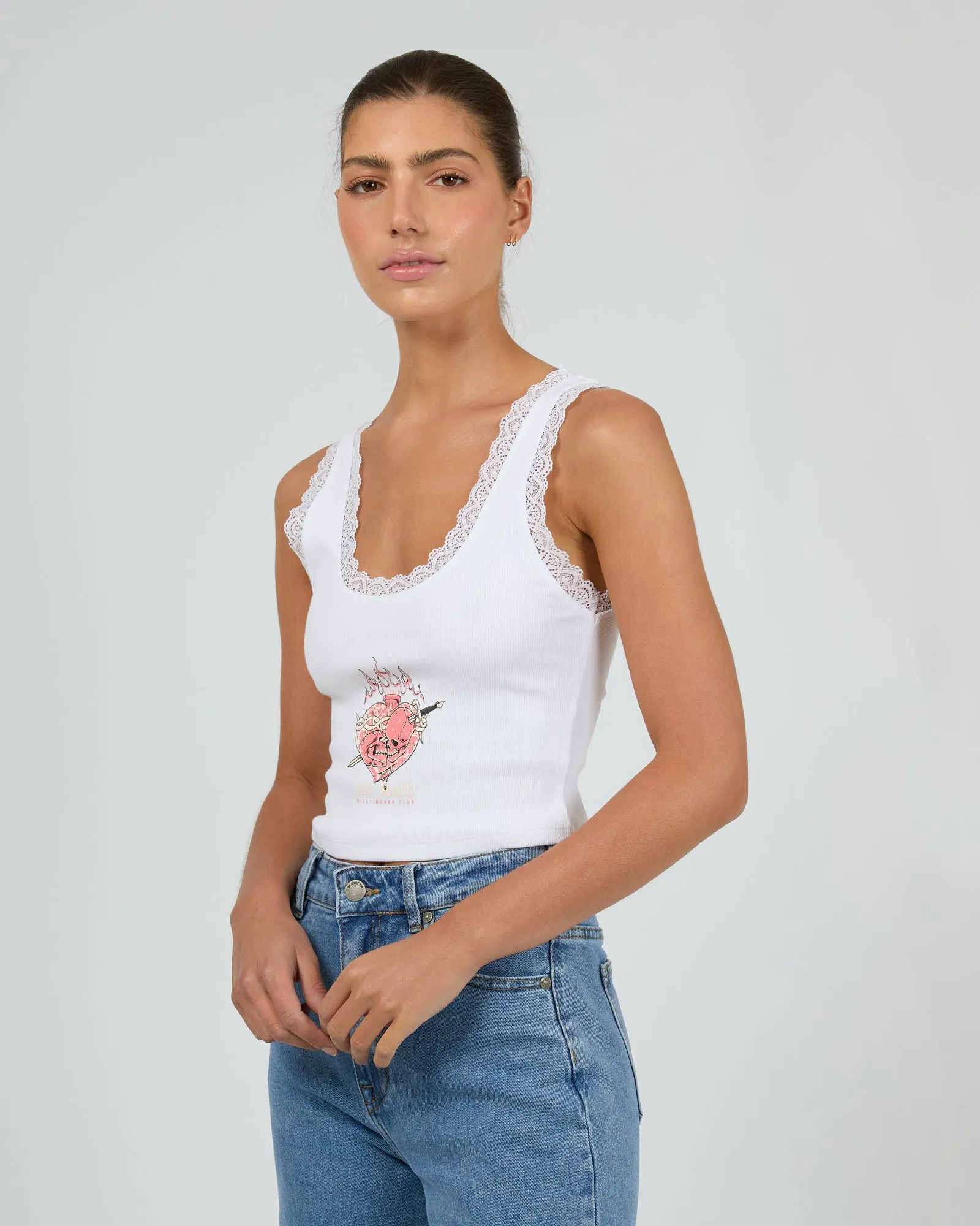 Till Death Low Crop Vintage White sold by edge clothing product image thumbnail 4