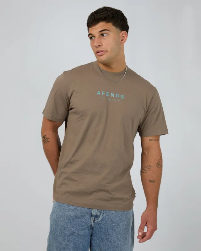 Thrown Out Recyled Retro Fit Tee Fossil sold by edge clothing