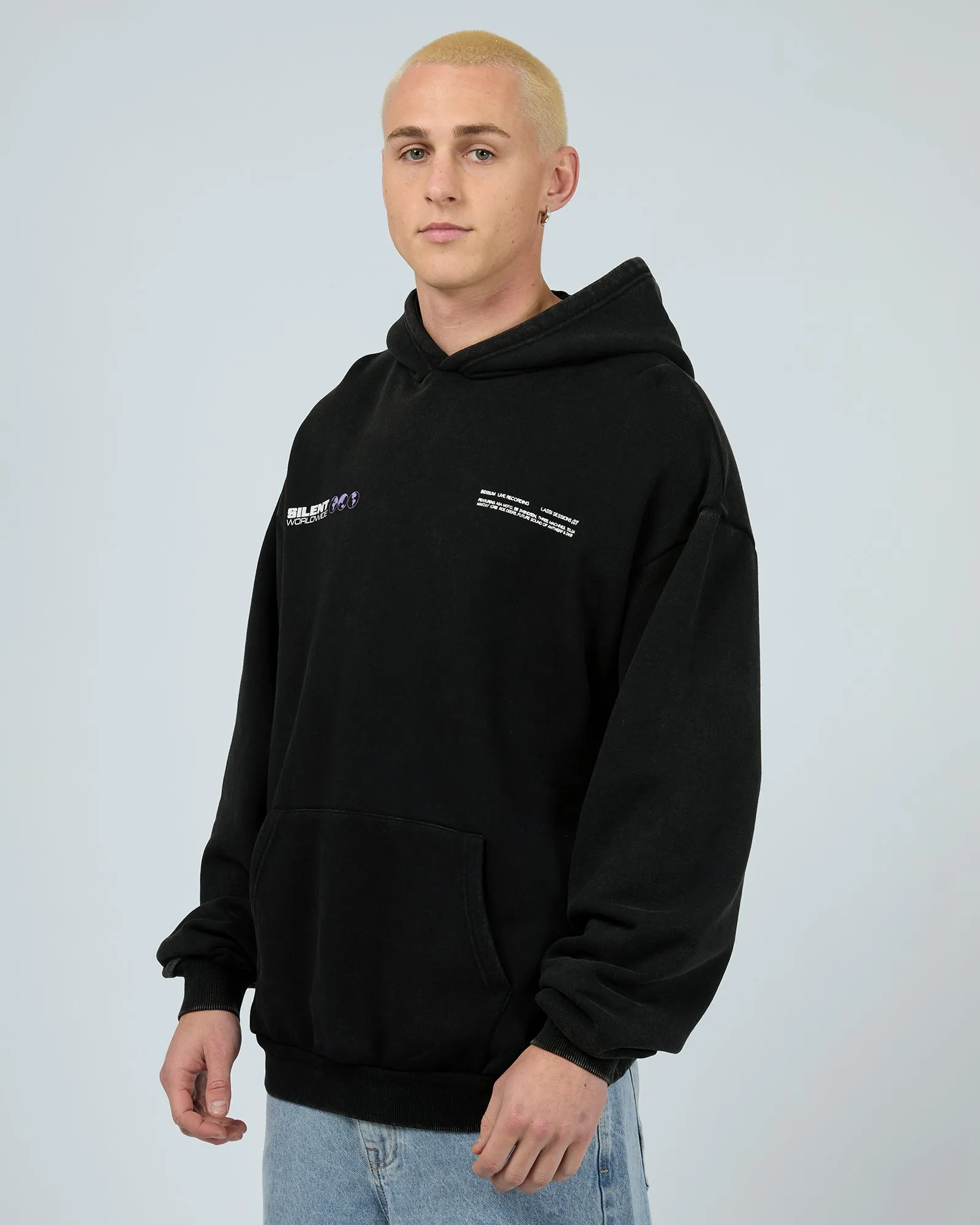Worldwide Hoodie Washed Black sold by edge clothing product image thumbnail 4
