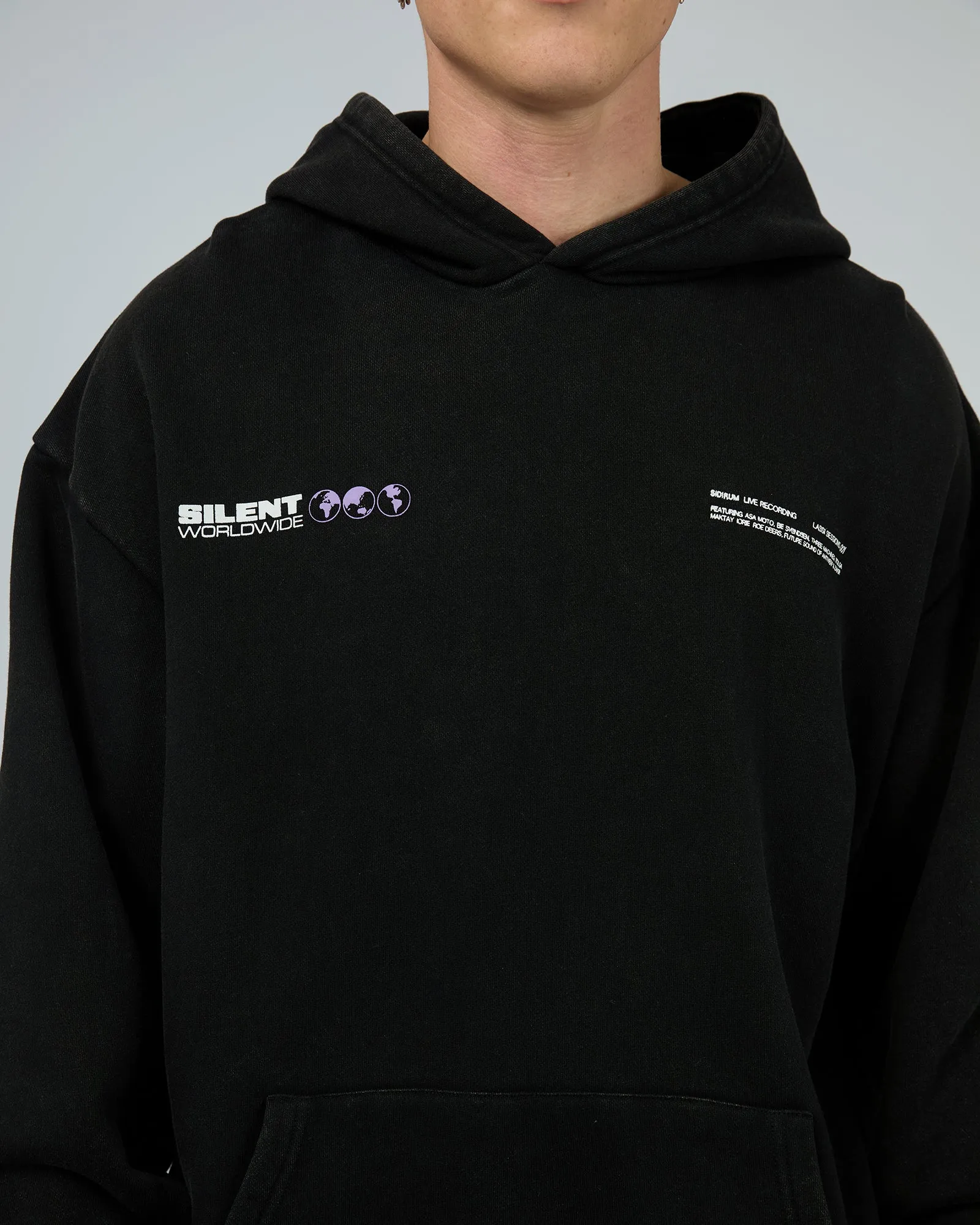 Worldwide Hoodie Washed Black sold by edge clothing product image thumbnail 5