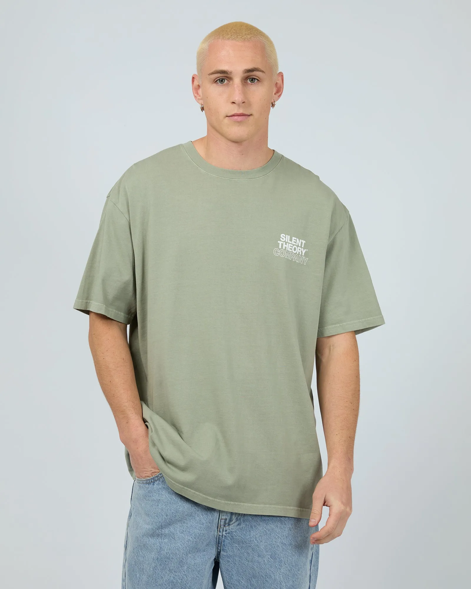 Stacked Tee Sage sold by edge clothing product image thumbnail 2