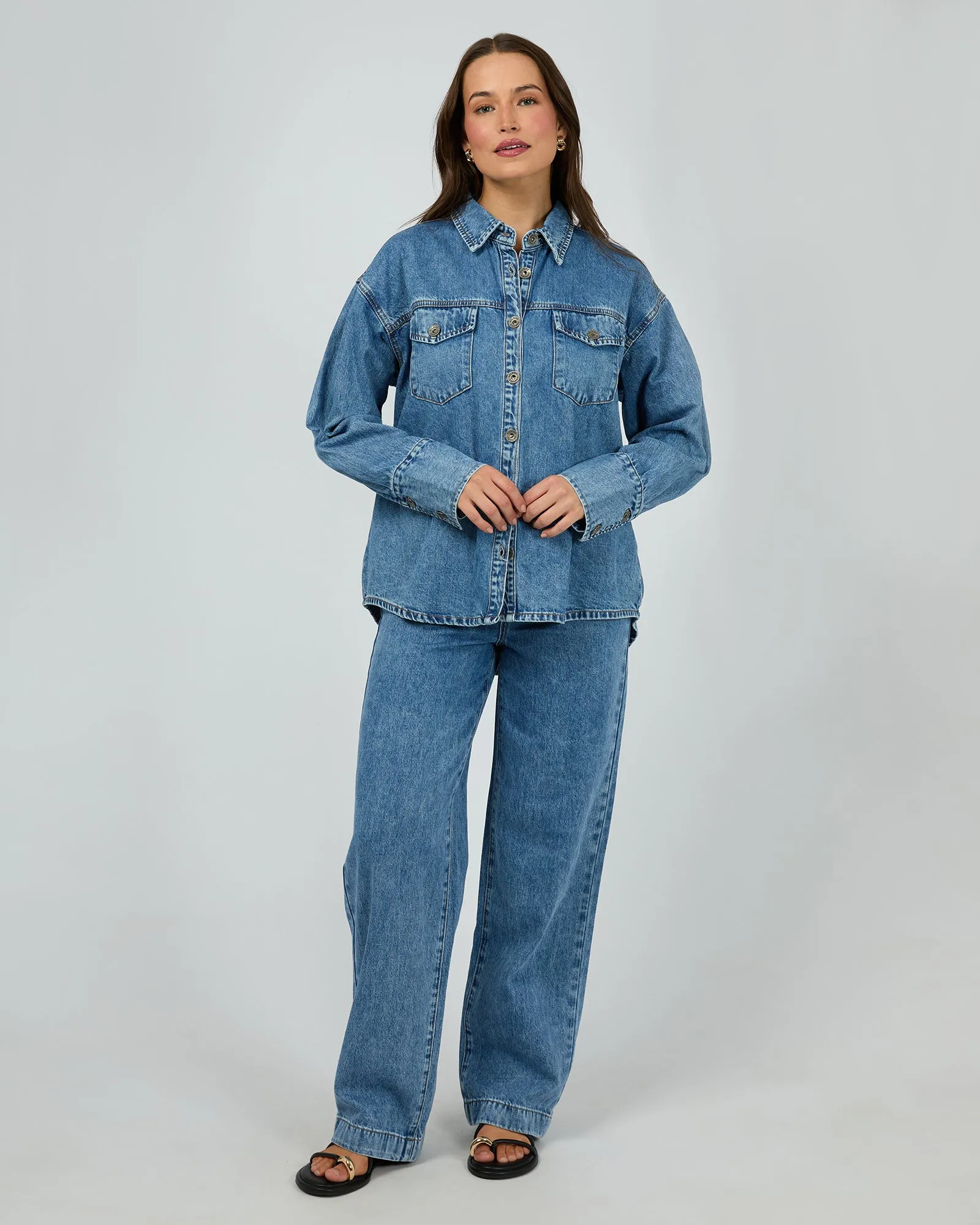 Aster Shirt Mid Blue sold by edge clothing product image thumbnail 2