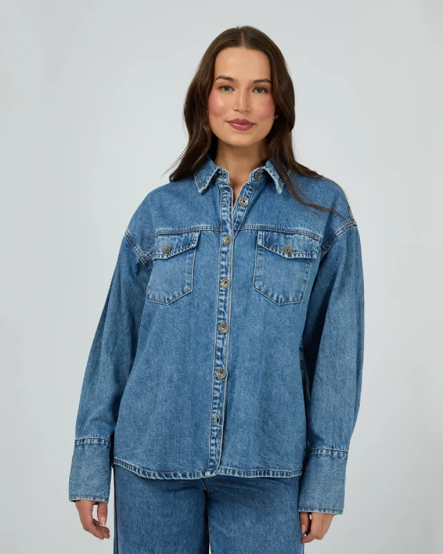 Aster Shirt Mid Blue sold by edge clothing