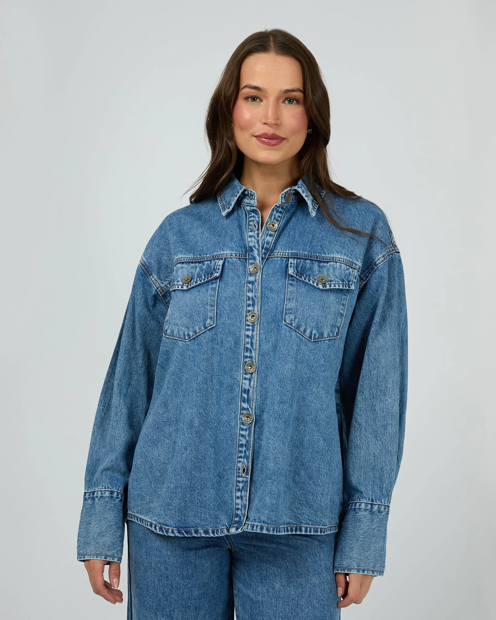 Aster Shirt Mid Blue sold by edge clothing