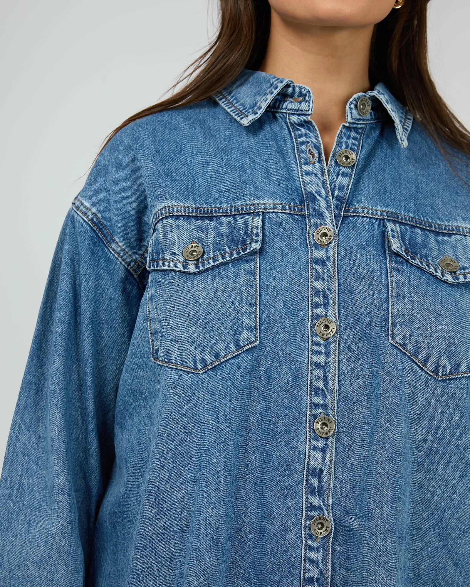 Aster Shirt Mid Blue sold by edge clothing product image thumbnail 5