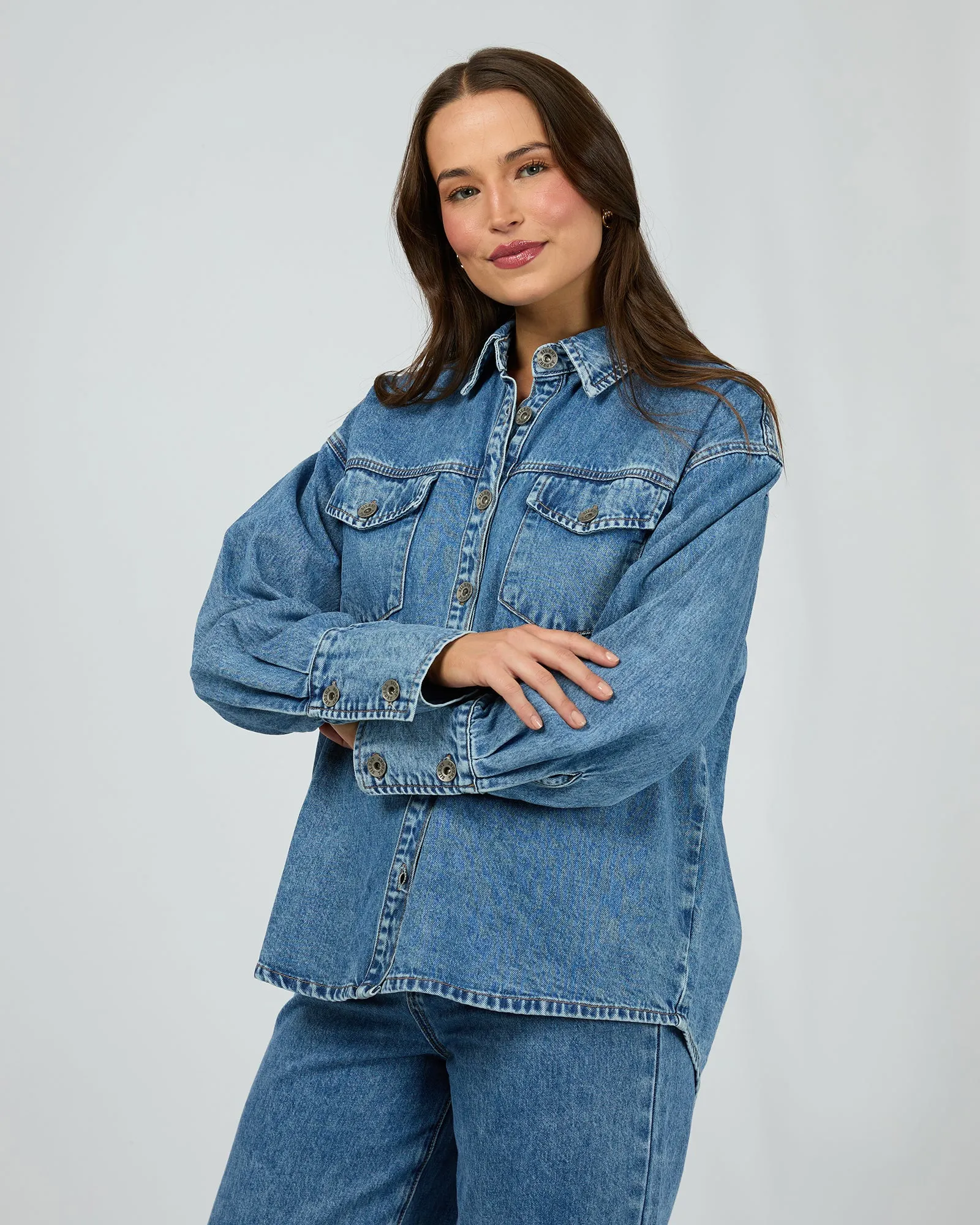 Aster Shirt Mid Blue sold by edge clothing product image thumbnail 4