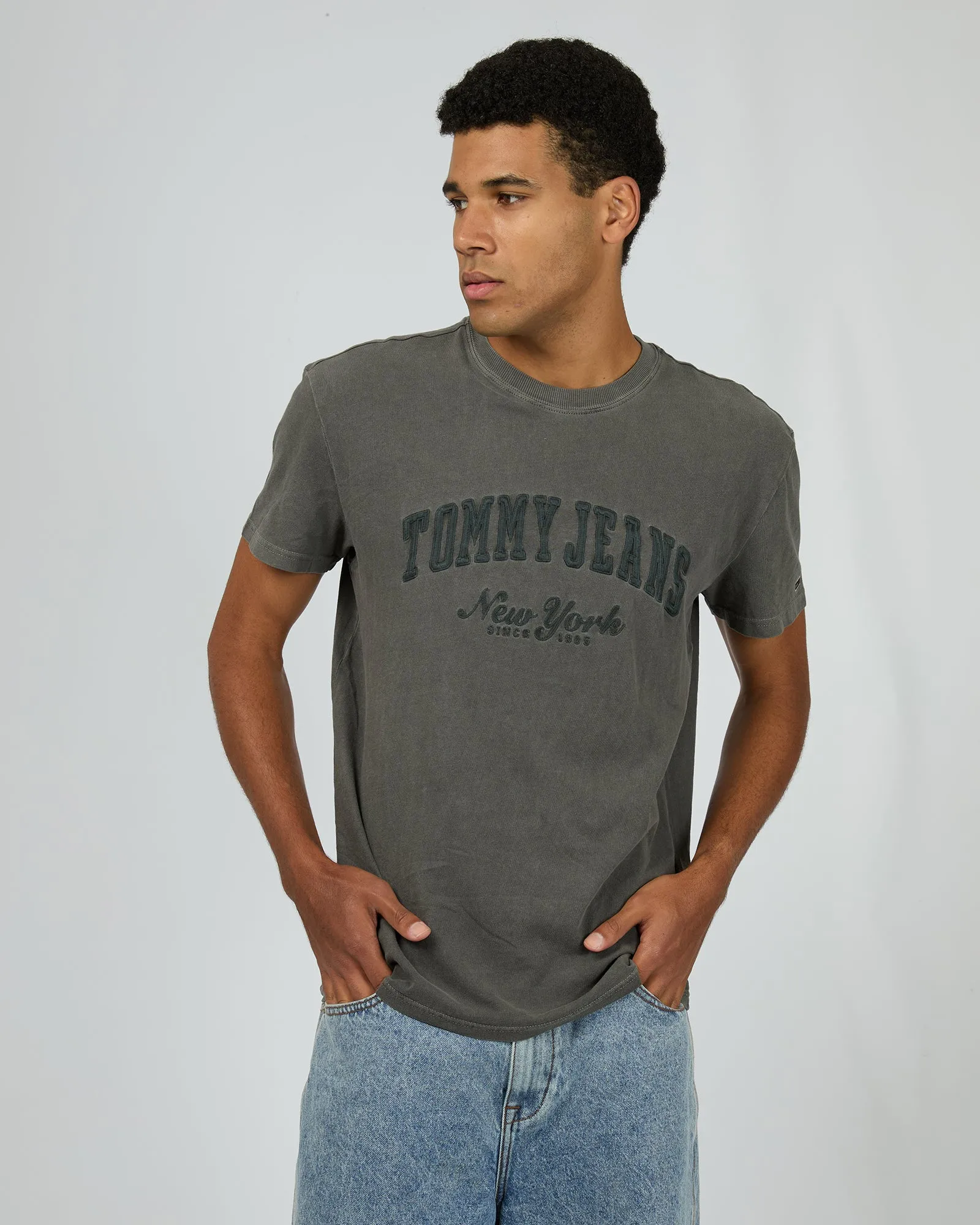 Regular Vintage Varsity Tee Black sold by edge clothing