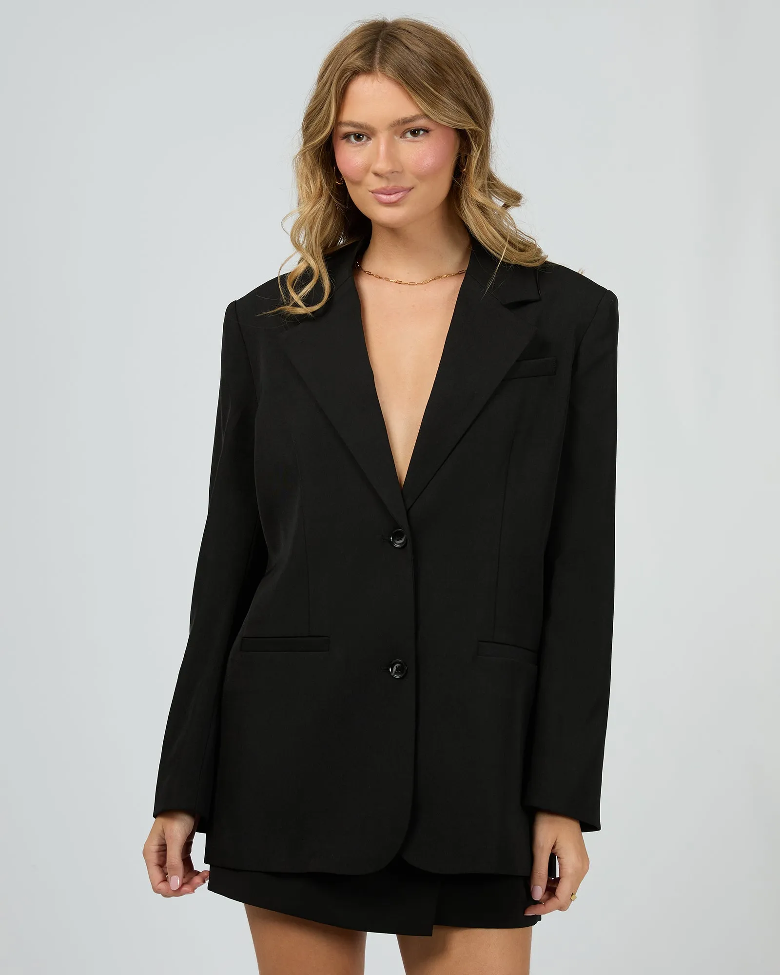 Kristin Blazer Black sold by edge clothing
