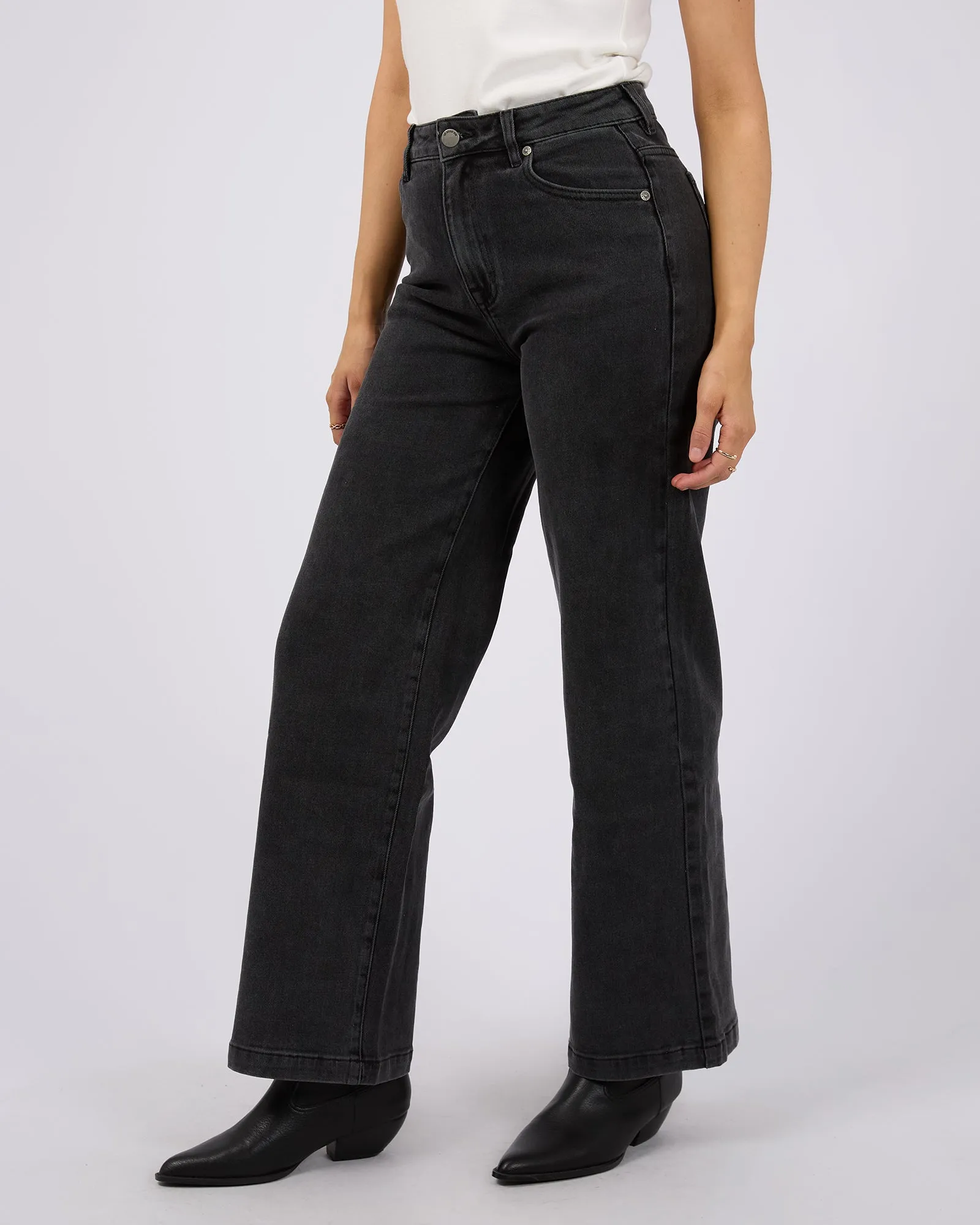Jacqui Wide Leg Washed Black sold by edge clothing product image thumbnail 4