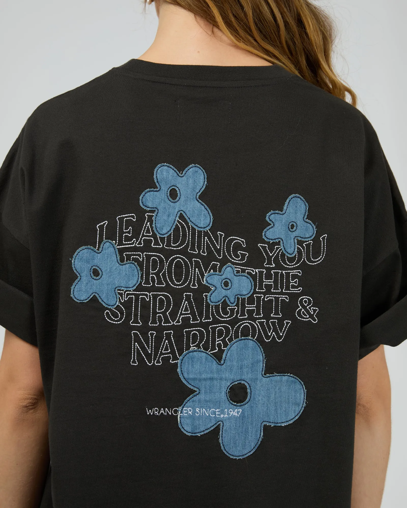 Denim Daizie Boxy Slouch Tee Worn Black sold by edge clothing product image thumbnail 5