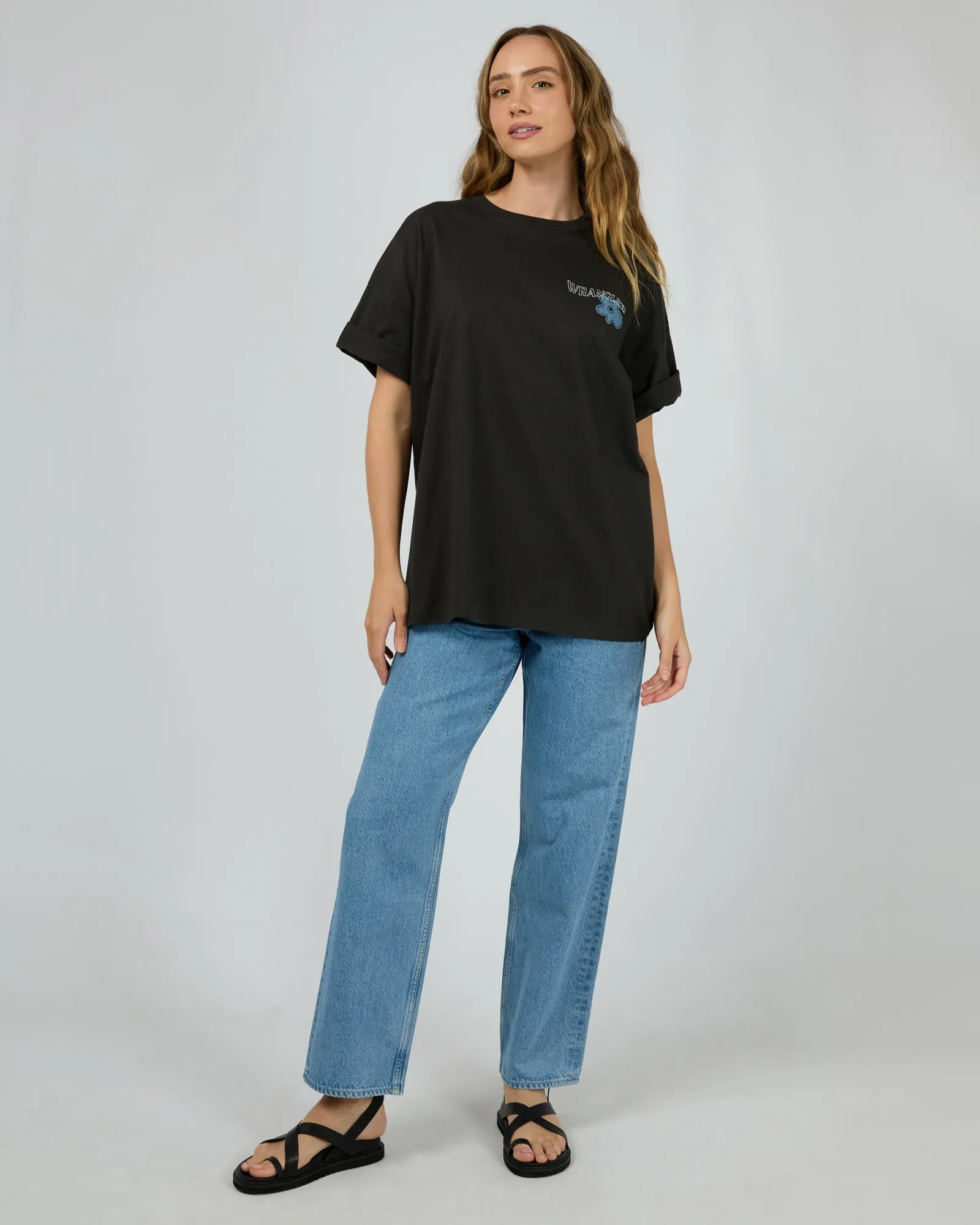 Denim Daizie Boxy Slouch Tee Worn Black sold by edge clothing product image thumbnail 2