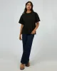 Eve Basic Monogram Tee Black sold by edge clothing