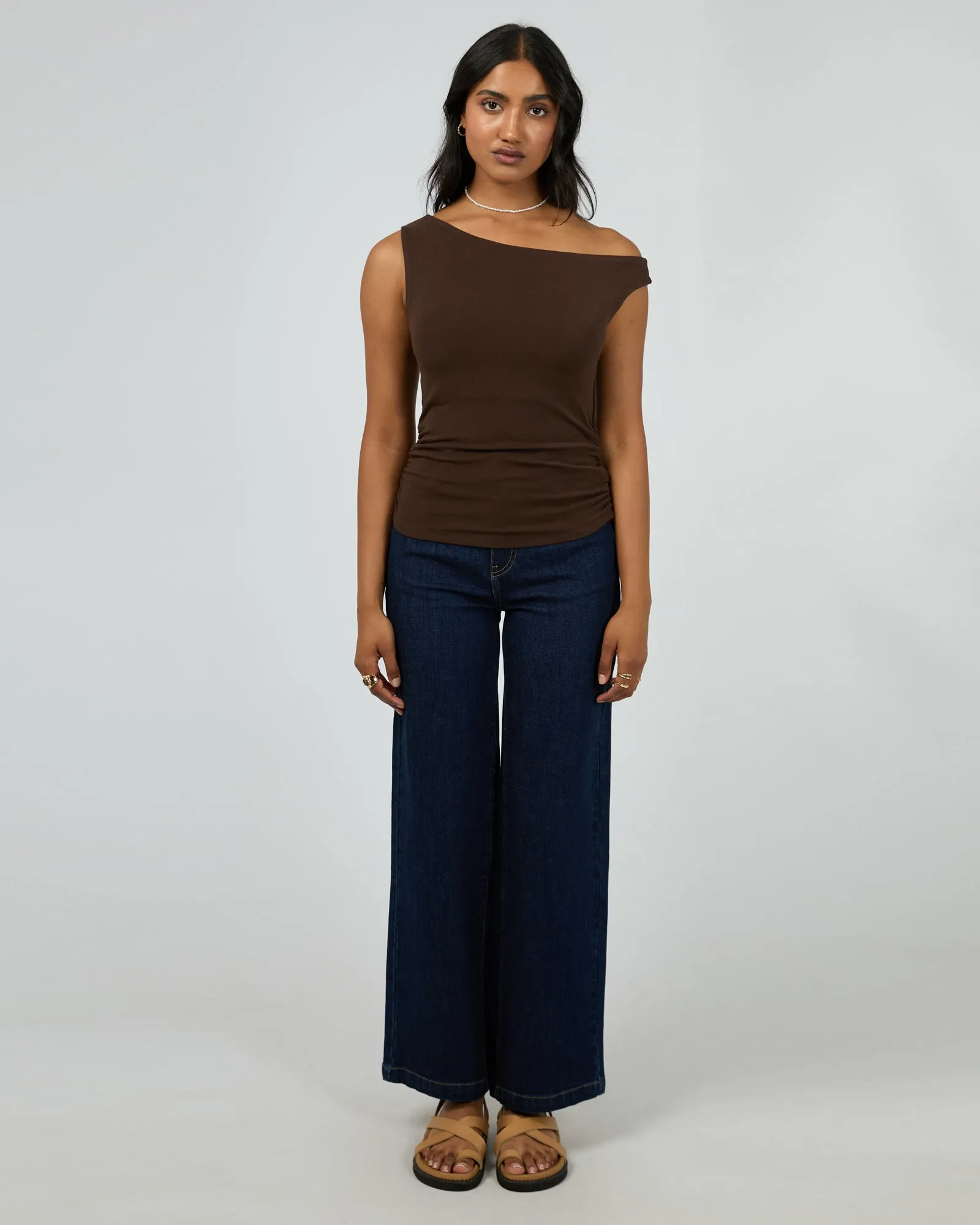 Kylie Off Shoulder Top Brown sold by edge clothing product image thumbnail 2