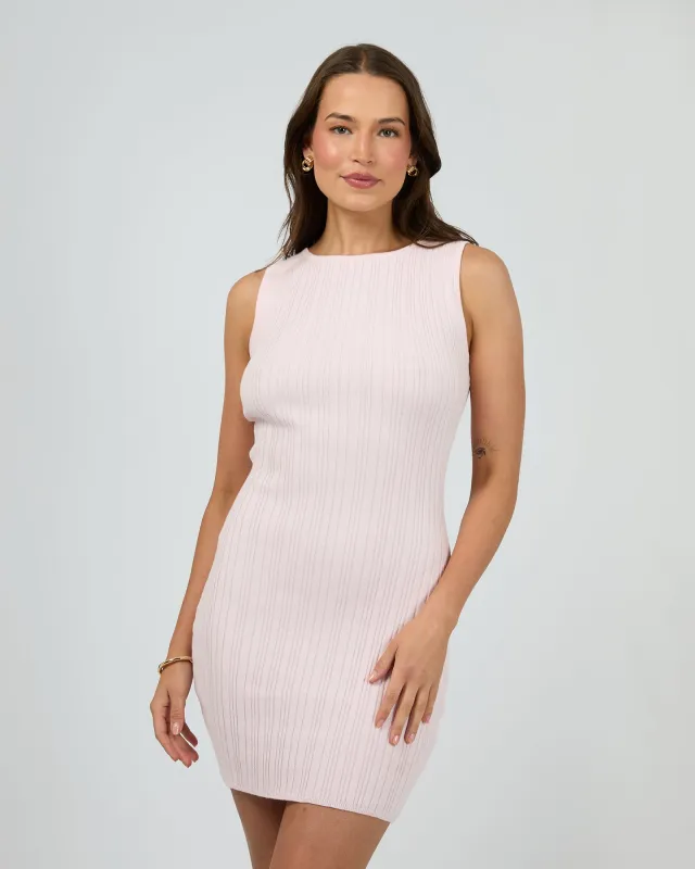 Alma Mini Dress Pale Pink sold by edge clothing