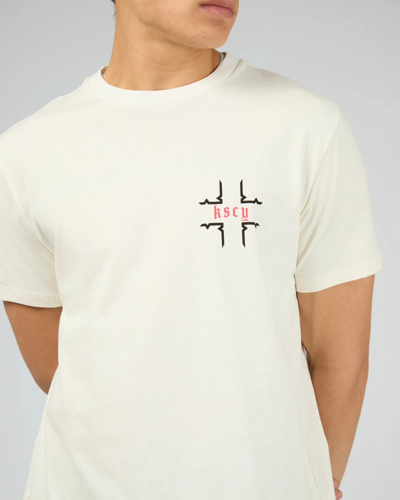 Thready Dual Curved Tee White sold by edge clothing product image thumbnail 5
