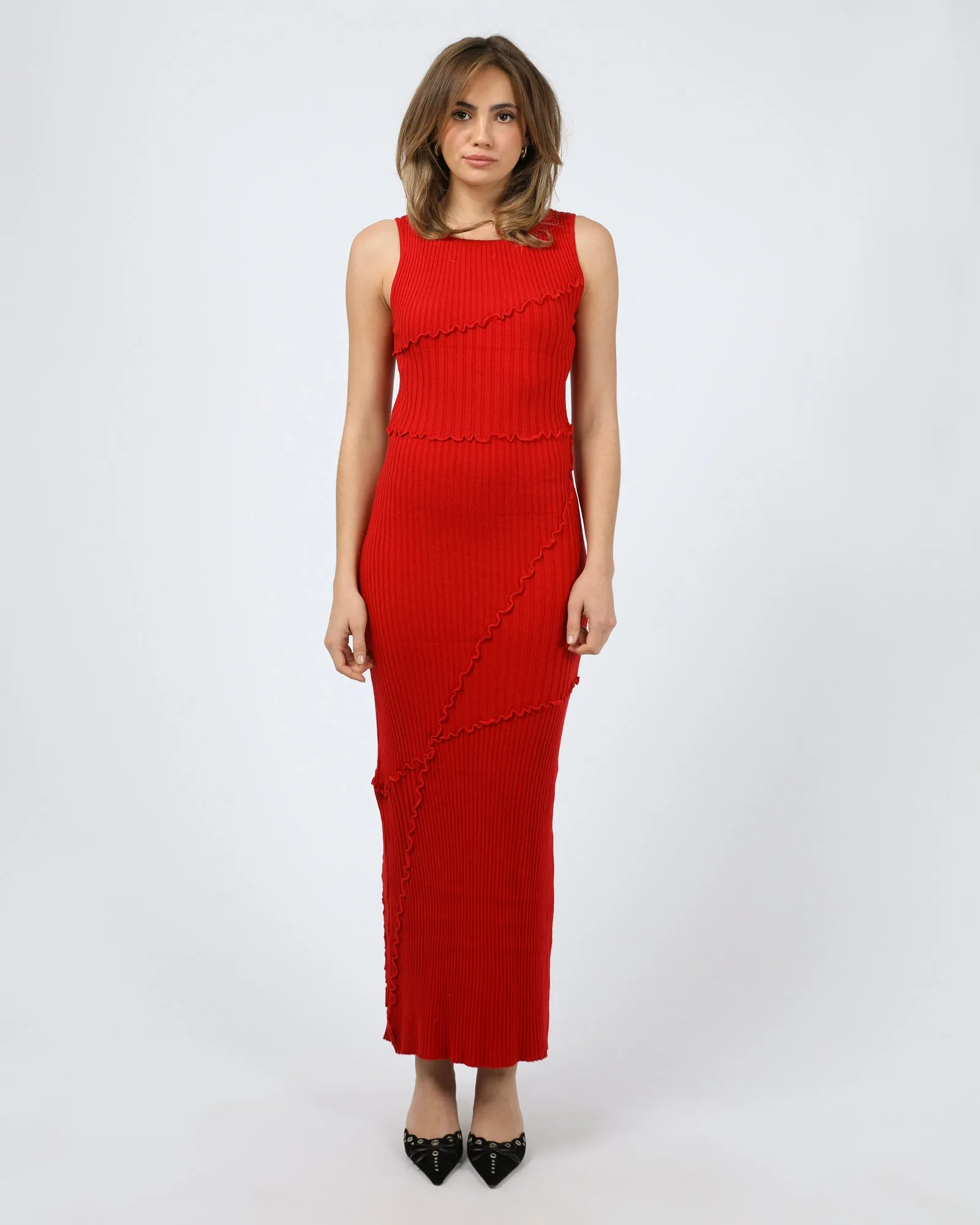 Elsie Maxi Dress Red sold by edge clothing