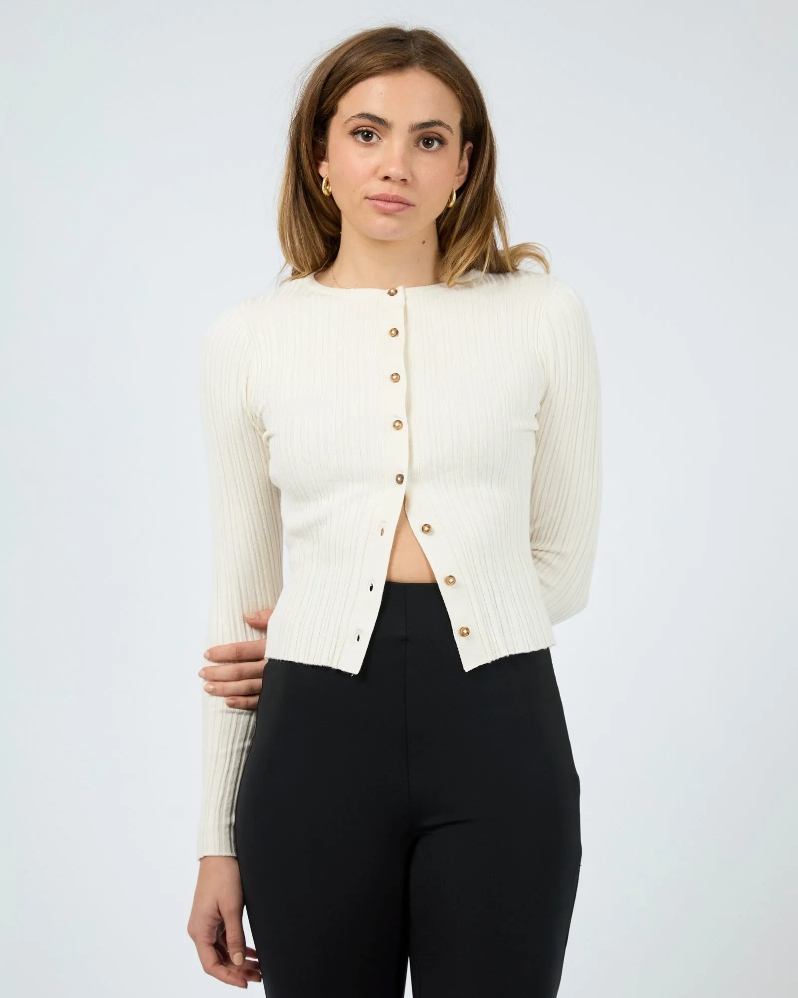 Mimi Cardigan Vintage White sold by edge clothing