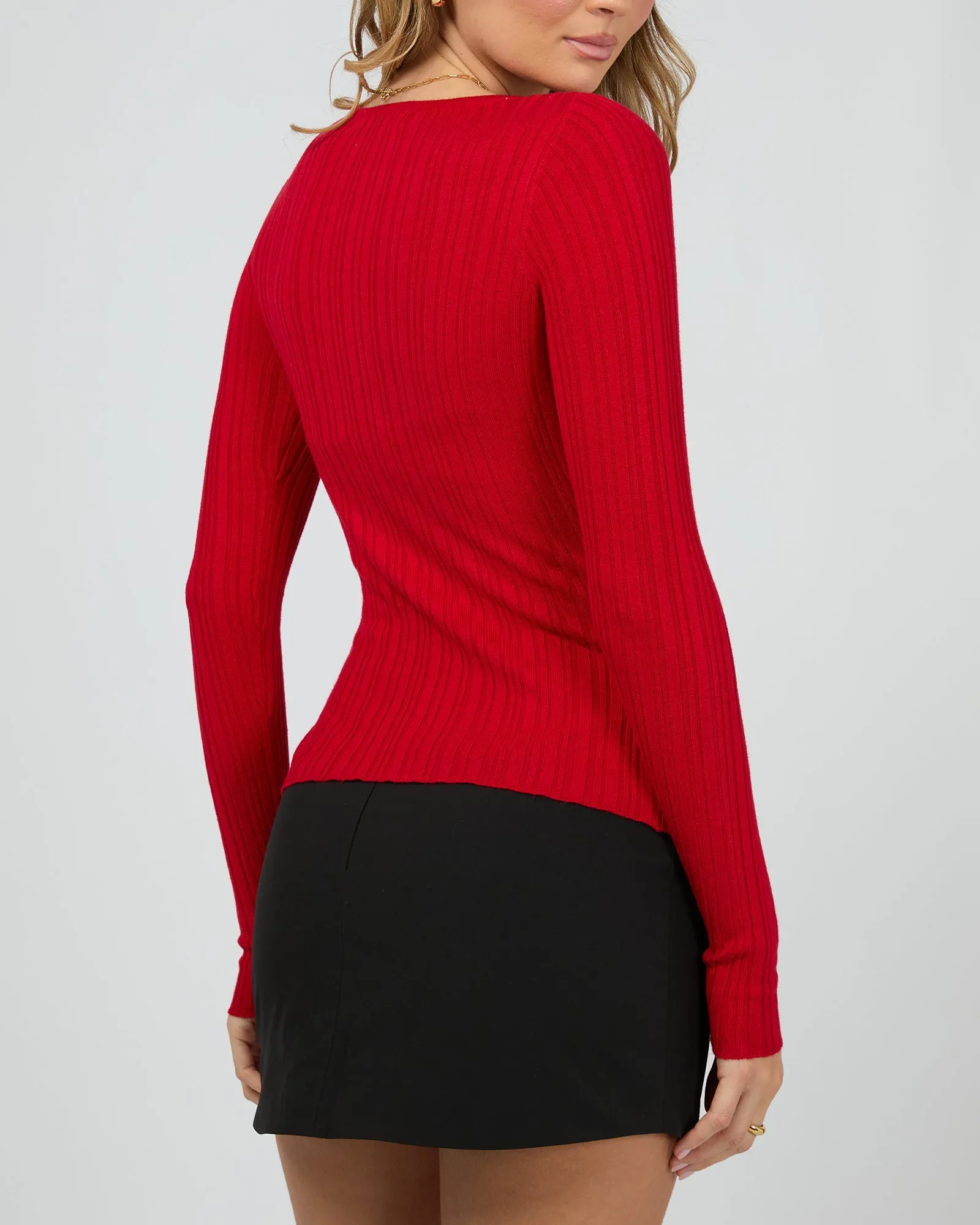 Mimi Cardigan Red sold by edge clothing product image thumbnail 3
