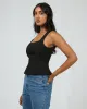 Broadway Peplum Top Black sold by edge clothing