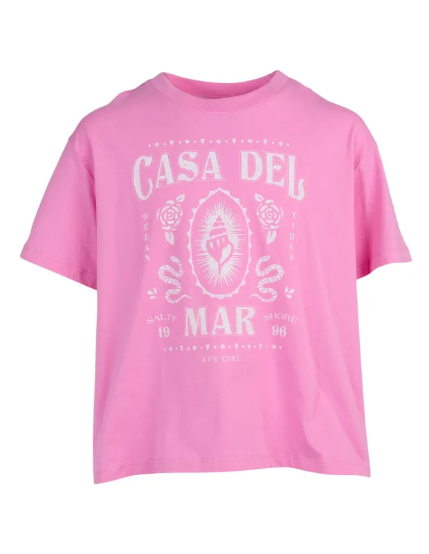 Teen Ocean Tides Tee Pink sold by edge clothing