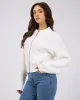 Soho Knit Zip Through Vintage White sold by edge clothing