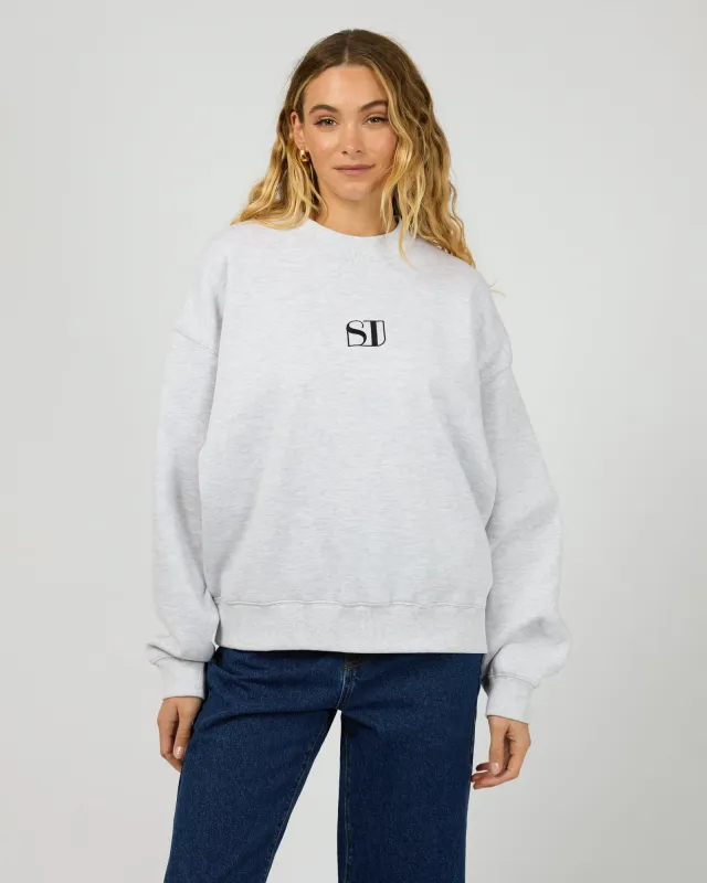 Silent Luxe Crew Snow Marle sold by edge clothing