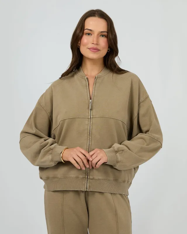 Nara Fleece Bomber Olive sold by edge clothing