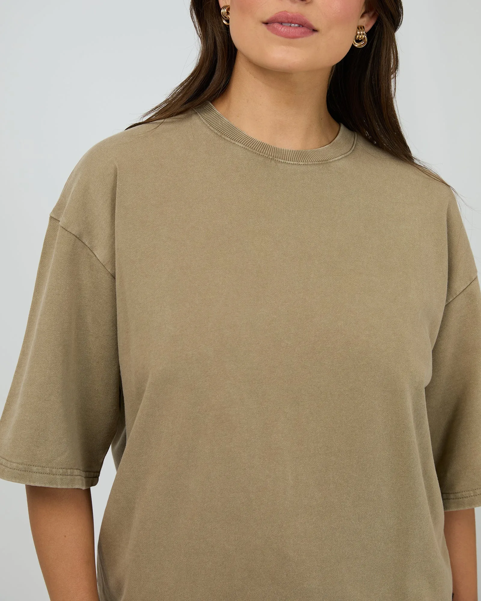 Nara Fleece Tee Olive sold by edge clothing product image thumbnail 5