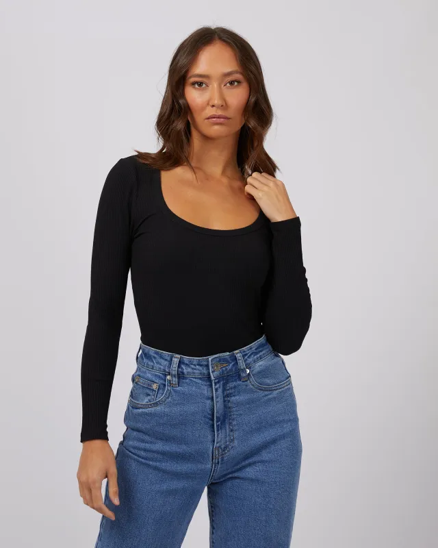 Hazel L/S Tee Black sold by edge clothing