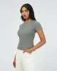 Bella Tee Charcoal sold by edge clothing