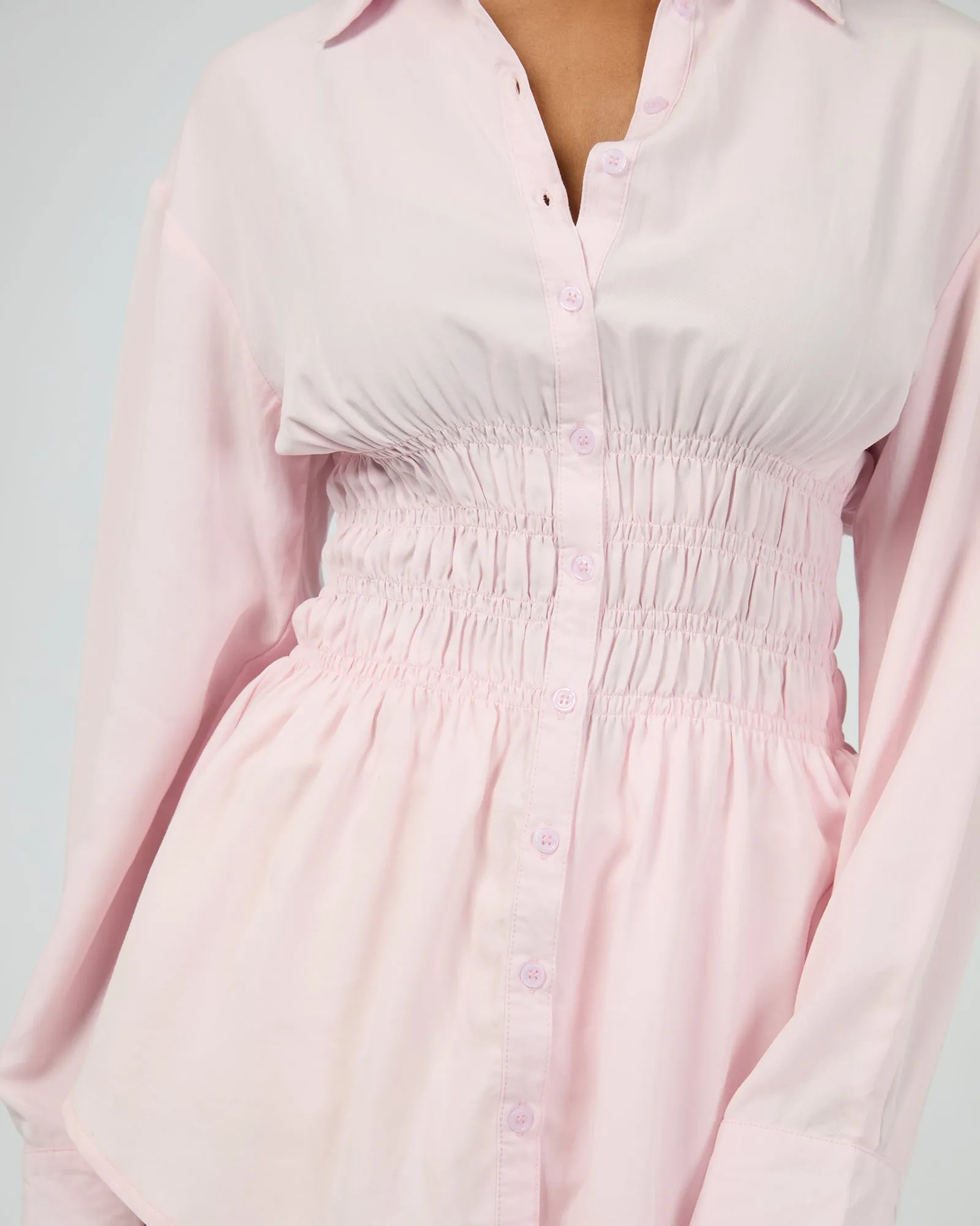 Naomi Rouched Shirt Pale Pink sold by edge clothing product image thumbnail 5