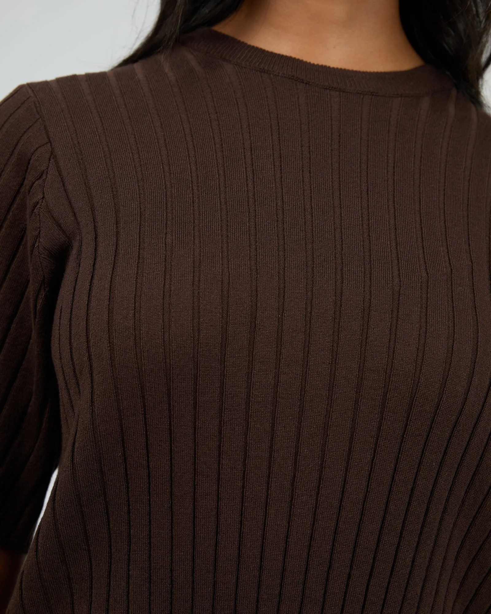 Bianca Knit Tee Brown sold by edge clothing product image thumbnail 5