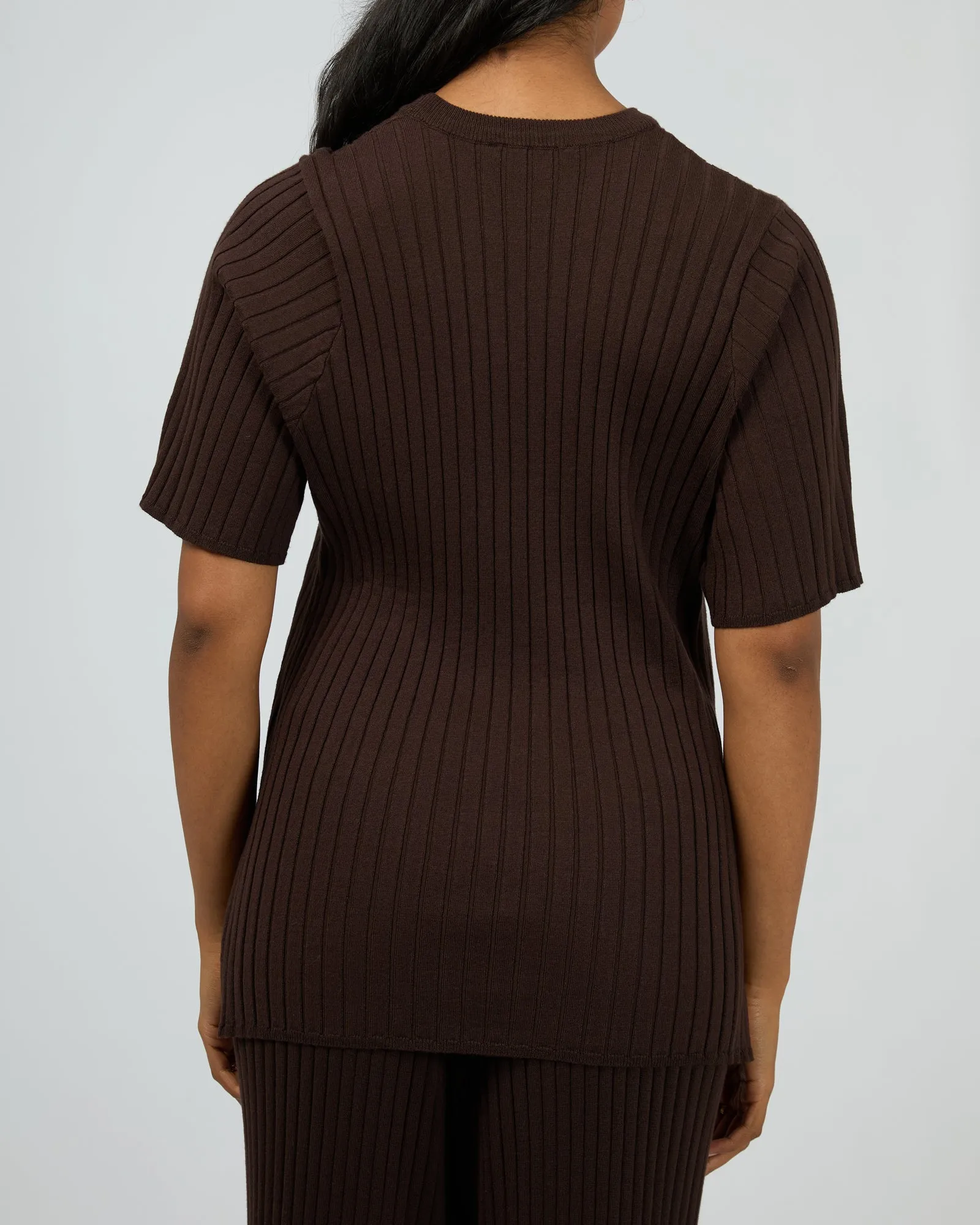 Bianca Knit Tee Brown sold by edge clothing product image thumbnail 3